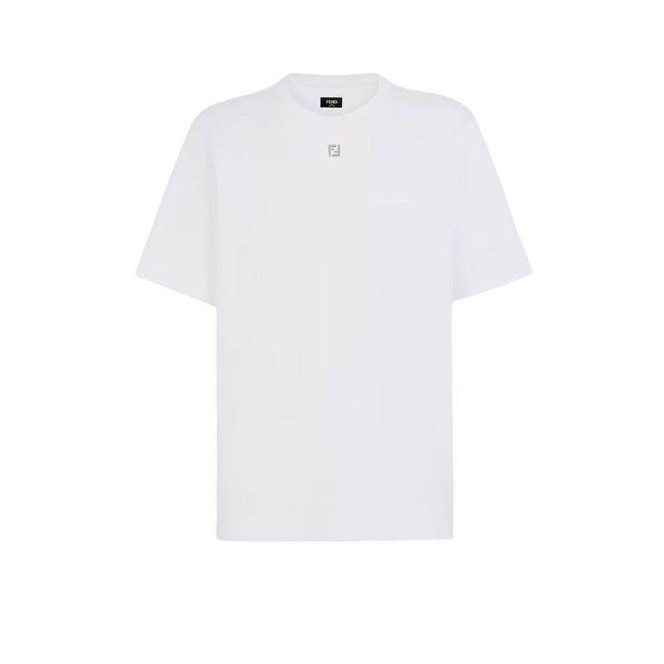 Fendi $890 White Cotton T-Shirt Men's Size:, Men's
