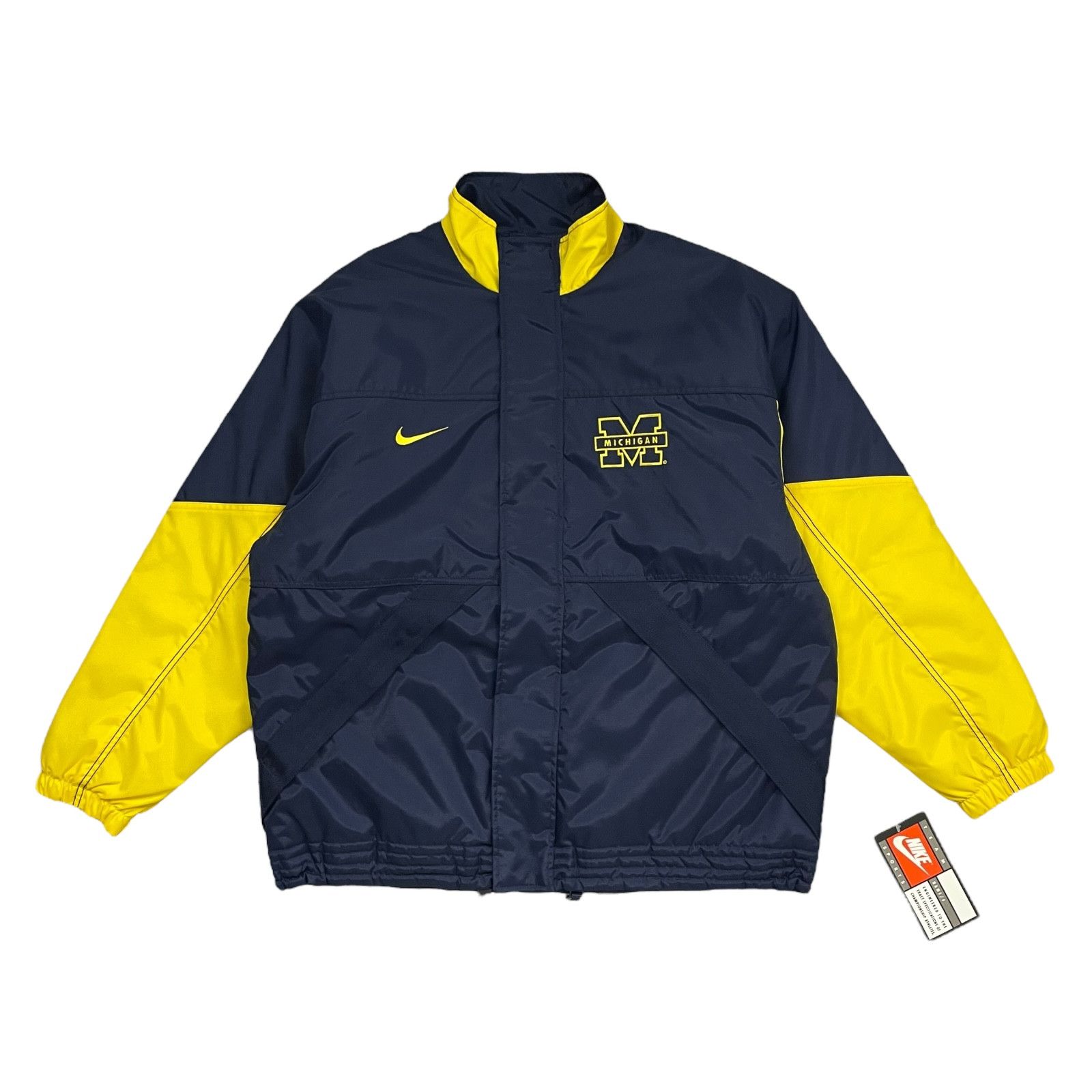 NCAA DS VTG MICHIGAN WOLVERINES NIKE SATIN BOMBER JACKET Size US XL / EU 56 / 4 - 1 Thumbnail
