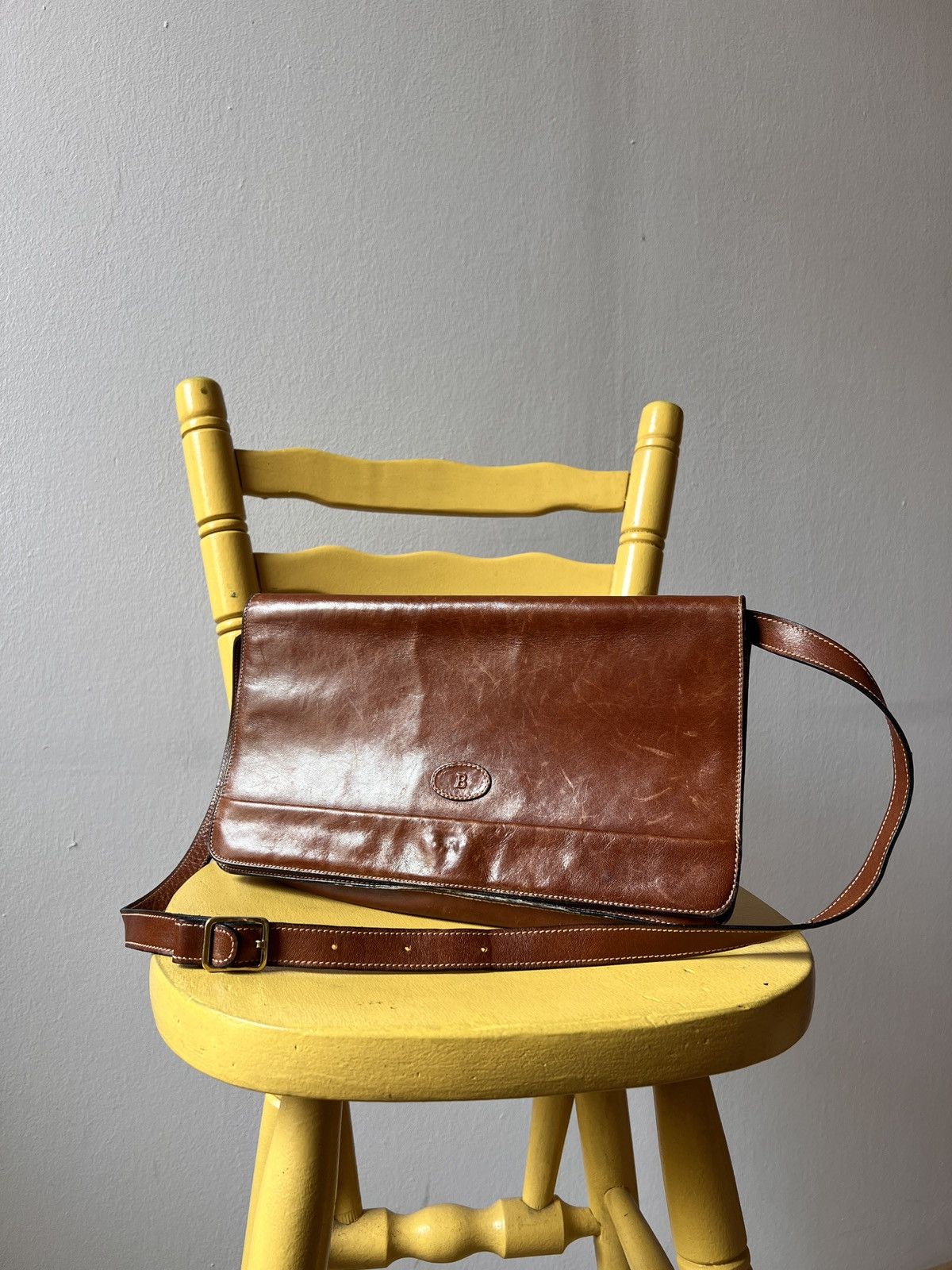 Bally Vintage Bally Brown Leather Shoulder Bag Size ONE SIZE - 9 Thumbnail