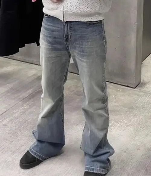 Designer × Japanese Brand Y2K Washed Blue Baggy Jeans Size US 30 / EU 46 - 3 Thumbnail