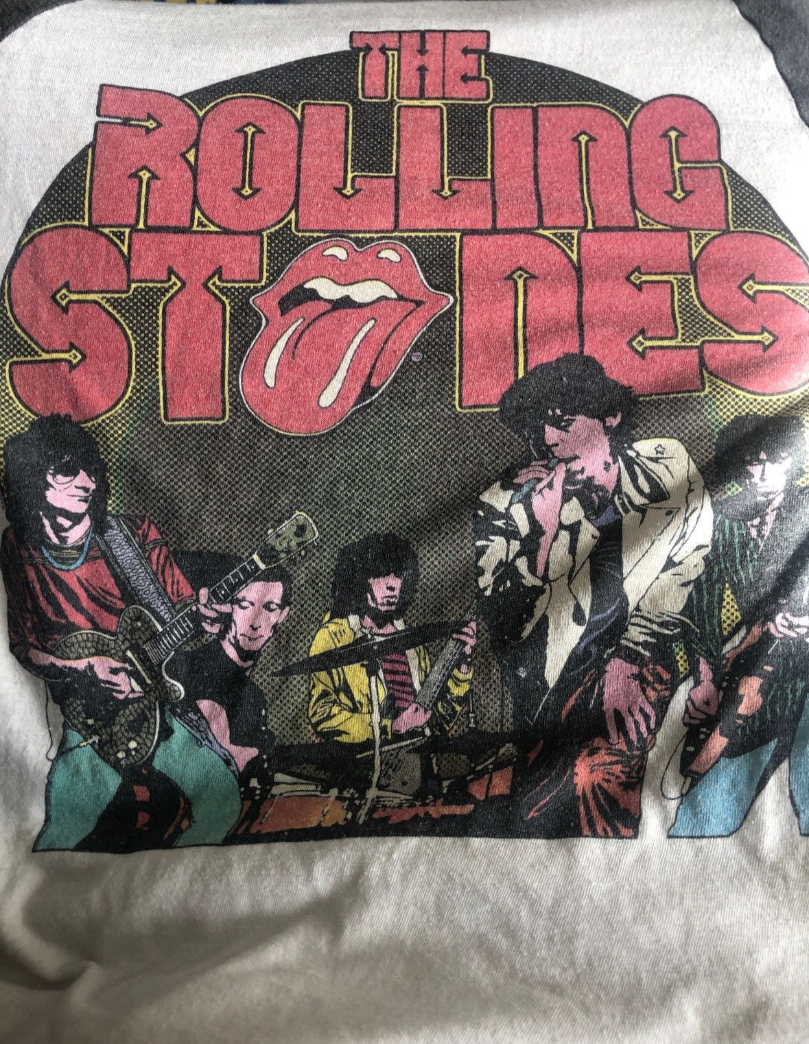 Band Tees × Vintage Vintage Rolling Stones 50 50 3/4 Sleeve Band Tee Size US M / EU 48-50 / 2 - 2 Thumbnail