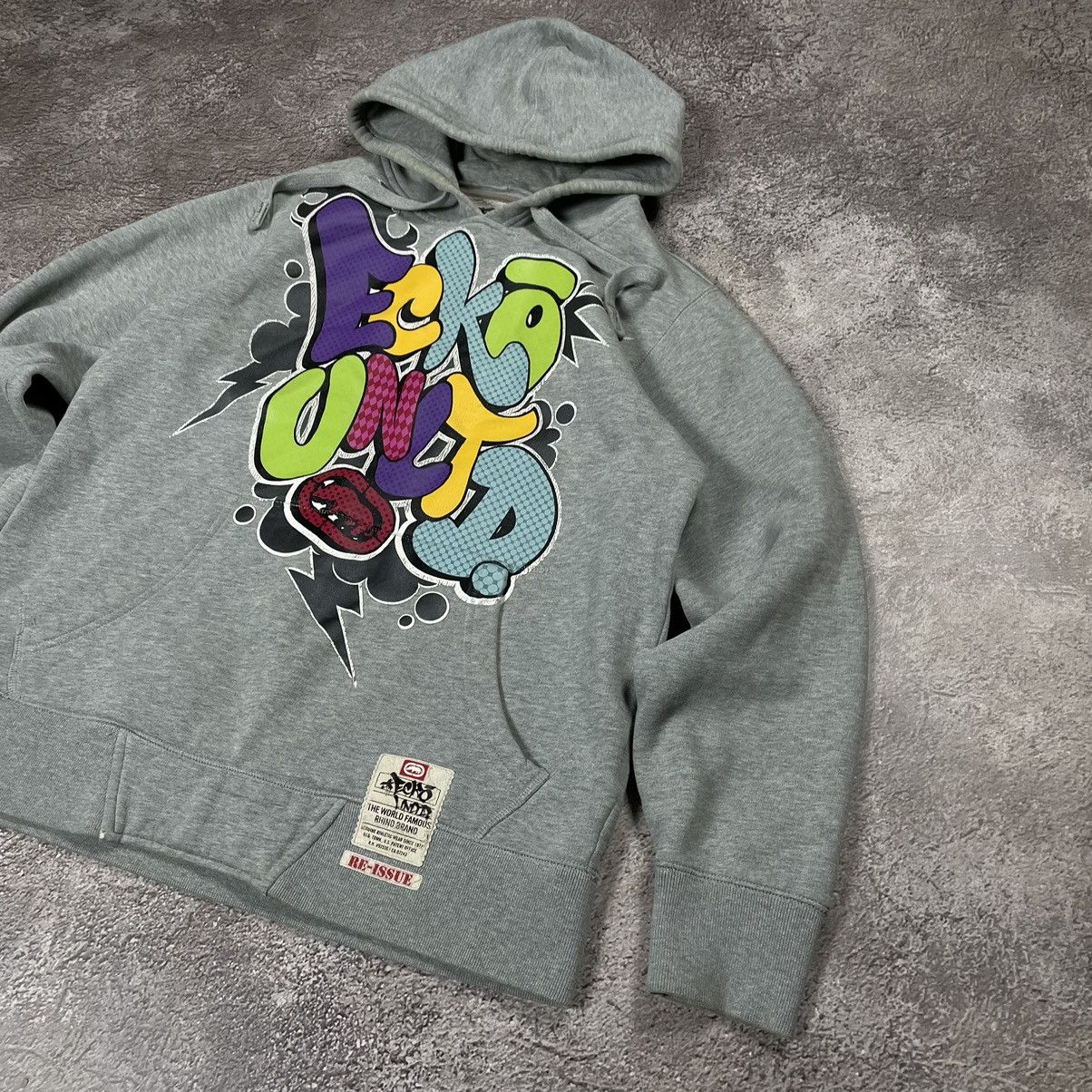 Vintage Vintage Y2K Ecko Graphic Hoodie Skate Streetwear Grey Slim S Size US S / EU 44-46 / 1 - 3 Thumbnail