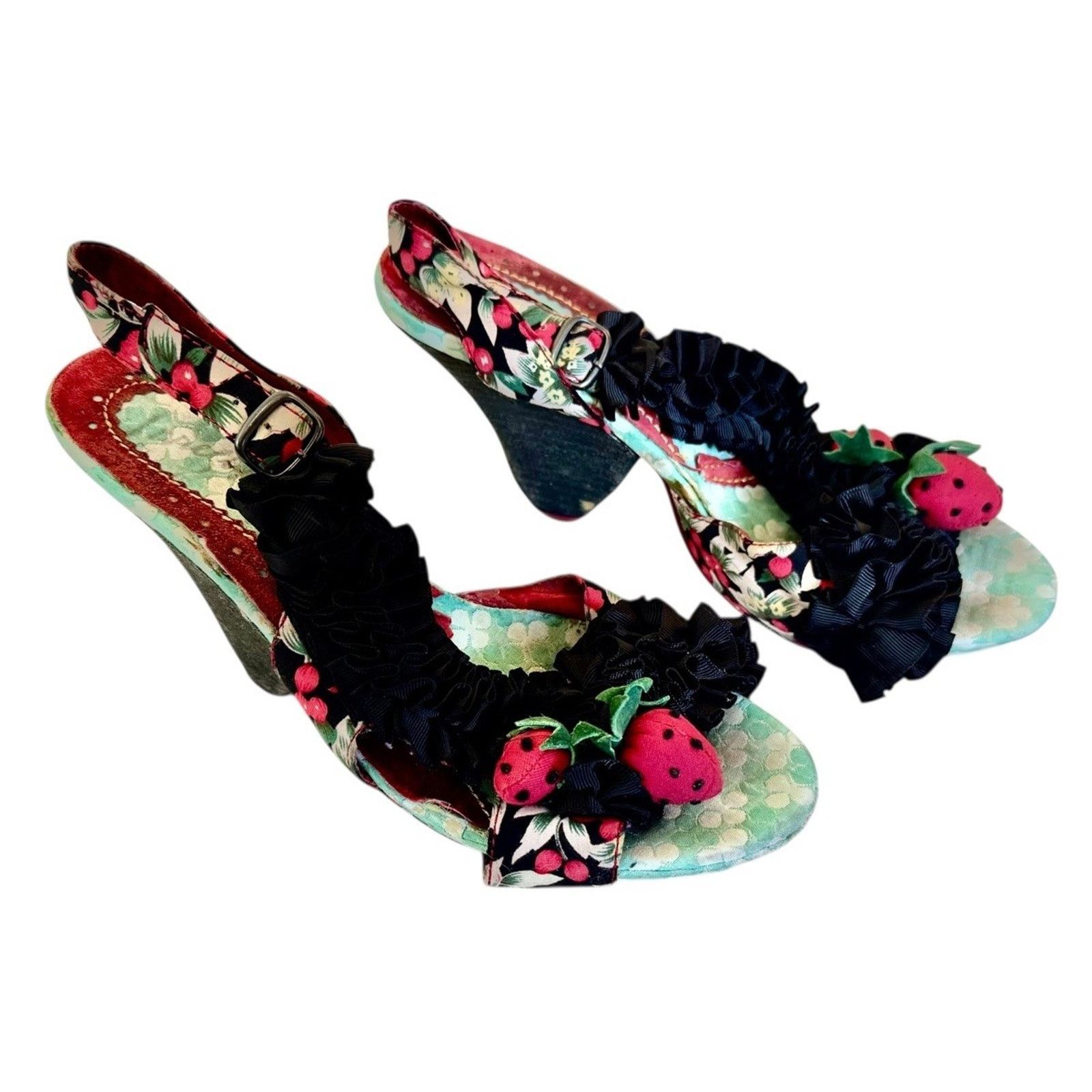Other IRREGULAR CHOICE Raspberry Ripples Slingback Sandal Platform Size US 9.5 / IT 39.5 - 2 Thumbnail