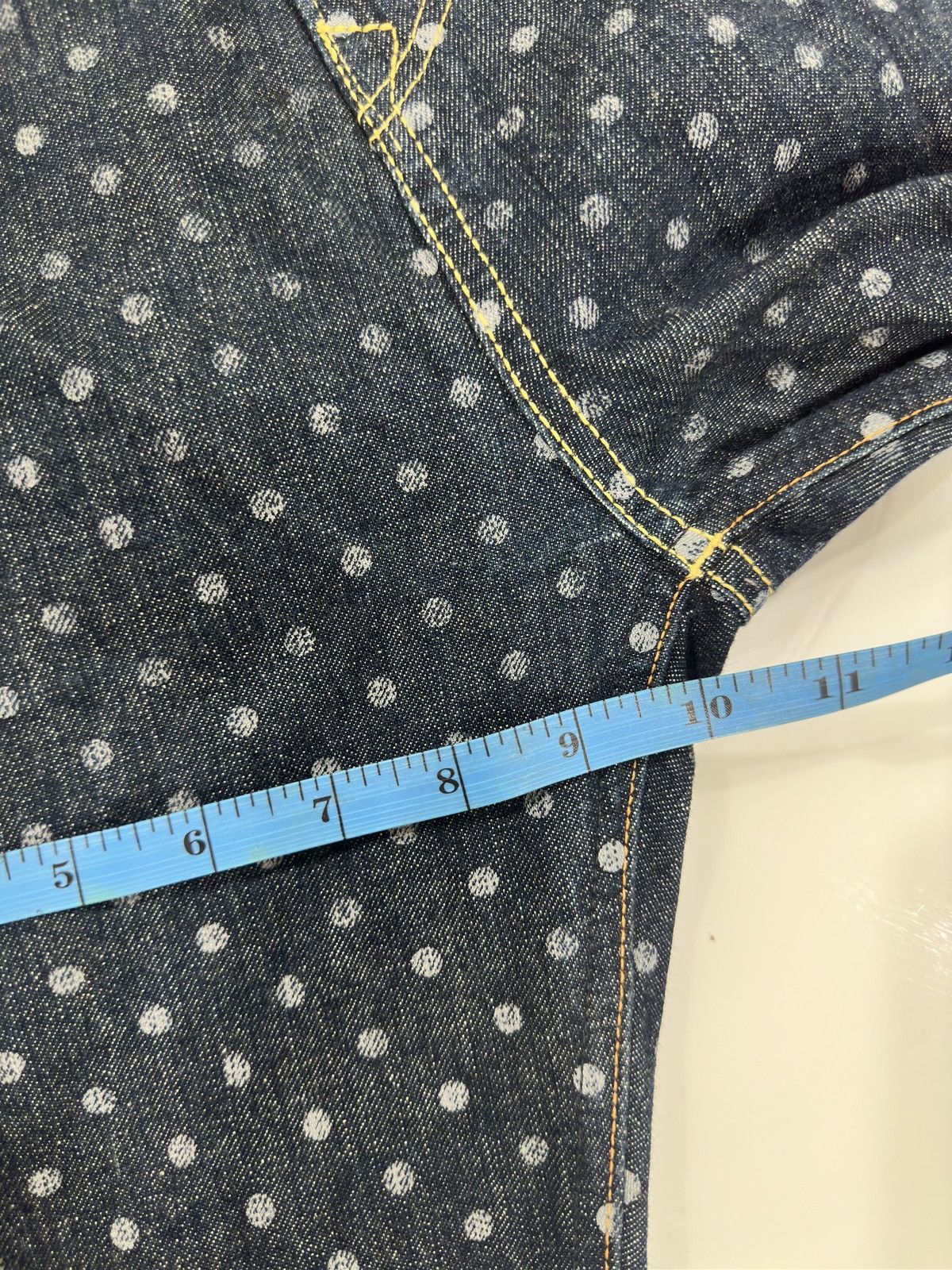If Six Was Nine × Kapital × Kapital Kountry Polkadot Cropped Denim Pant By Kapital Size US 29 - 16 Thumbnail