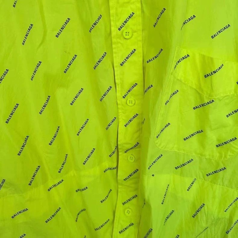 Balenciaga Balenciaga size 34 Fluorescent Yellow Full Print Shirt 250 Size US M / EU 48-50 / 2 - 3 Thumbnail