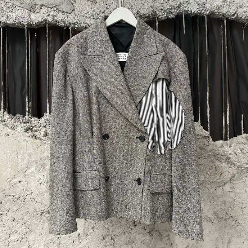 Maison Margiela Maison Margiela Brown Long Sleeve Coat for Men 0089 Size US M / EU 48-50 / 2 - 1 Thumbnail