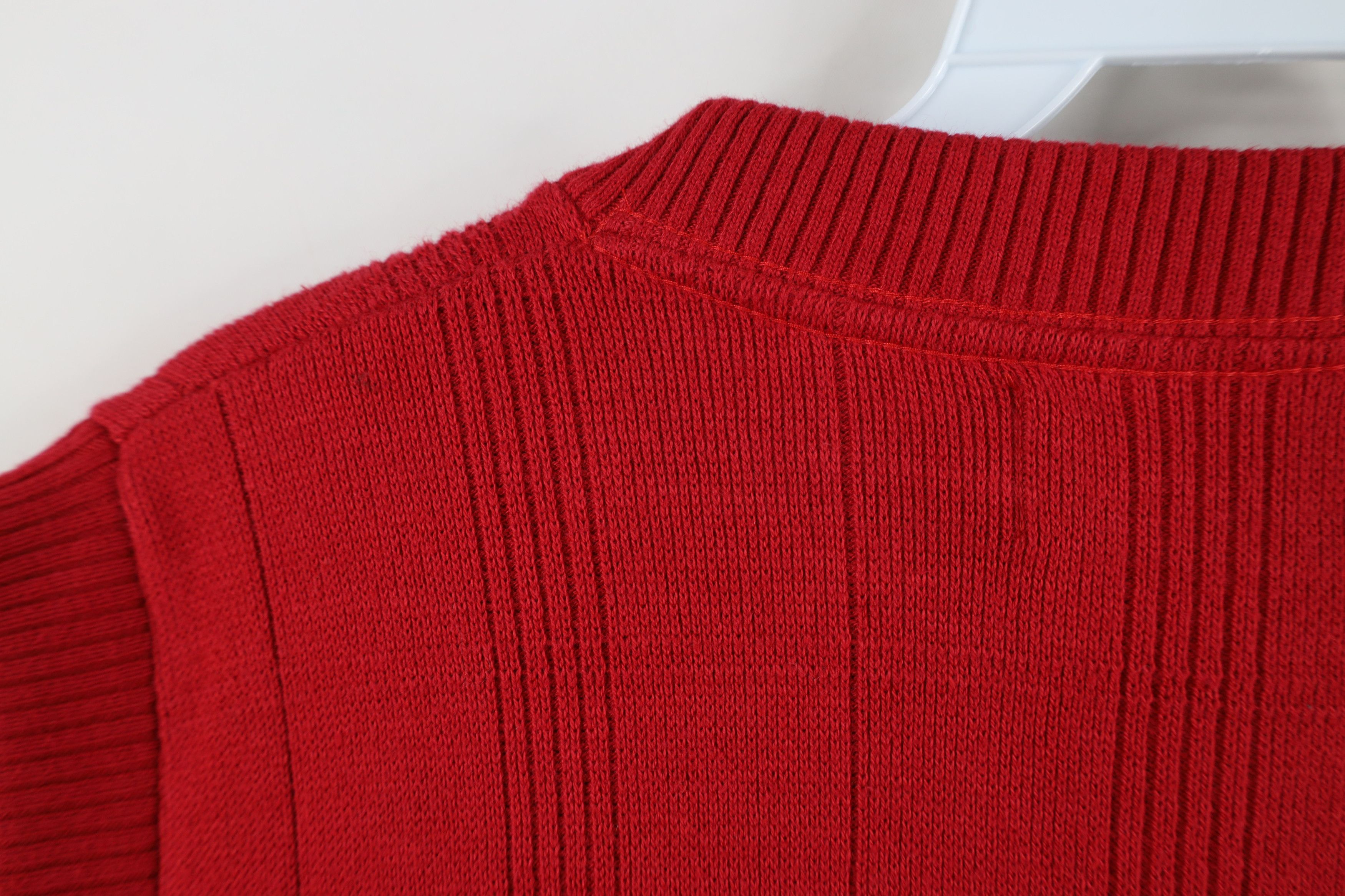 Vintage Vintage 90s Streetwear Checkered Knit Sweater Vest Red Size US M / EU 48-50 / 2 - 7 Thumbnail