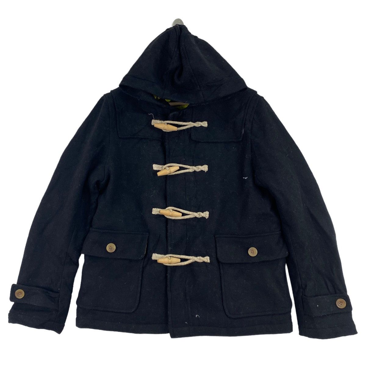 Xlarge XLARGE LOS ANGELES Camouflage Black Hooded Wool Duffle Coat Size US M / EU 48-50 / 2 - 1 Thumbnail