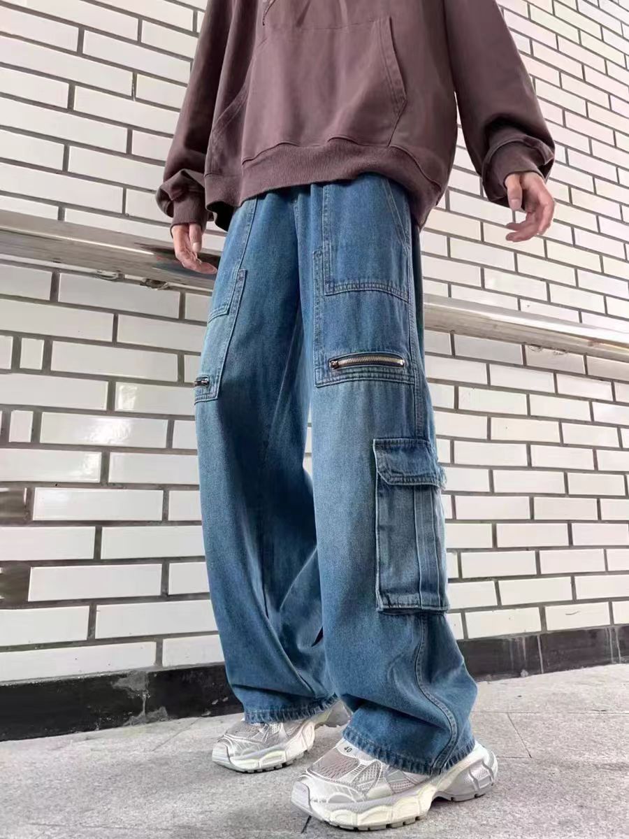 Jean × Vintage Vintage Street Hip Hop Punk Large Pocket Workwear Jeans Size US 30 / EU 46 - 1 Thumbnail