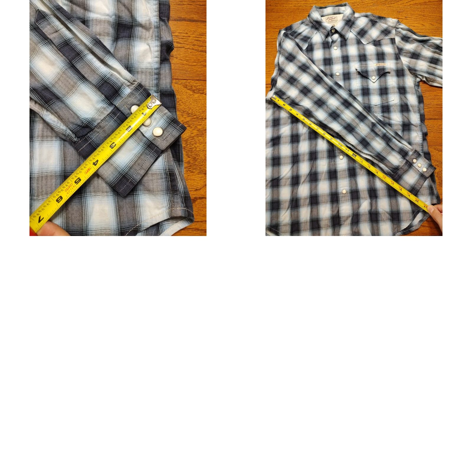 Lucky Brand Lucky Brand Mens Shirt Blue Plaid Pearl Snap Long Sleeve Western Fit M Size US M / EU 48-50 / 2 - 8 Thumbnail