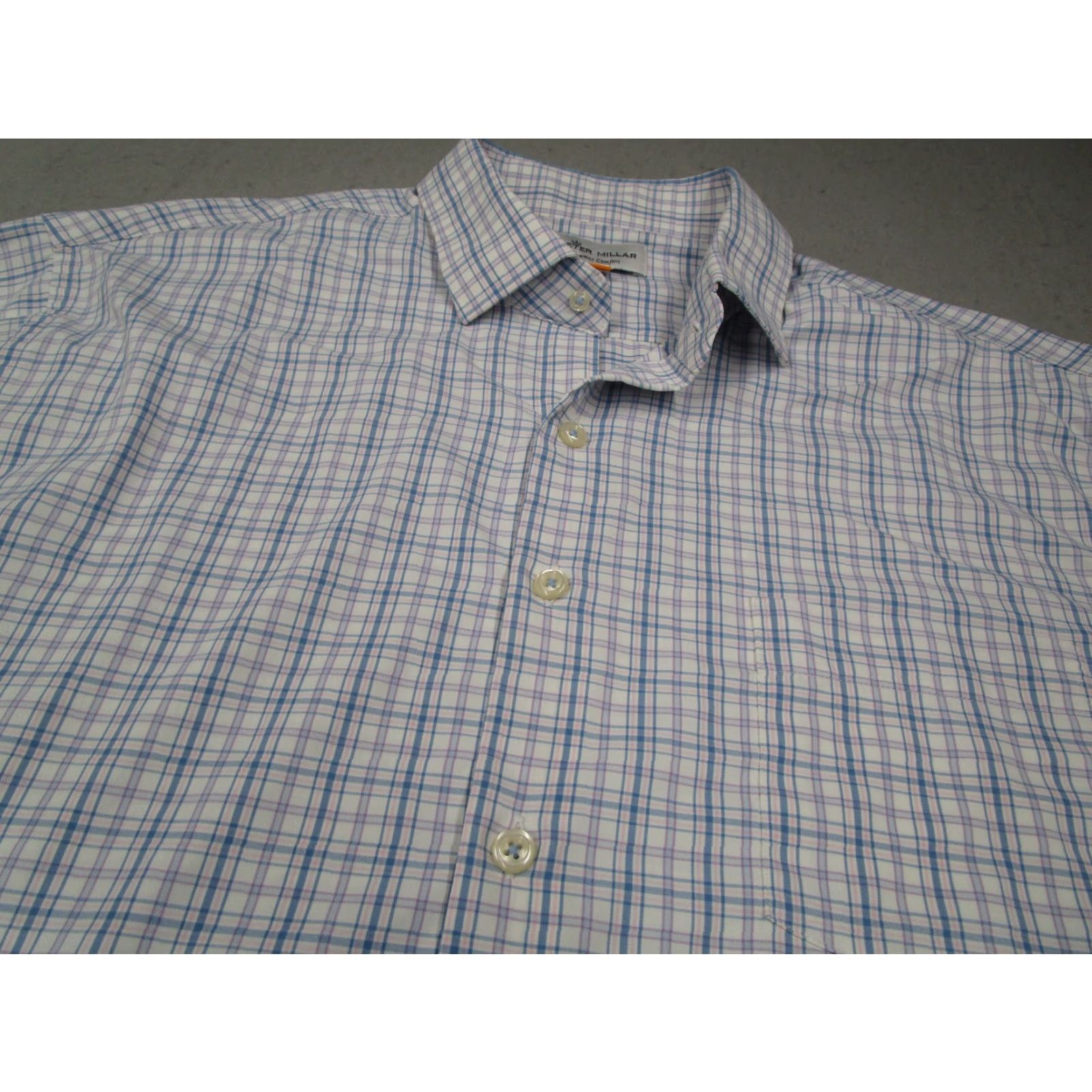 Peter Millar Peter Millar Shirt Mens Large Blue Summer Comfort Button Up Austin Natural Touch Size US L / EU 52-54 / 3 - 2 Thumbnail