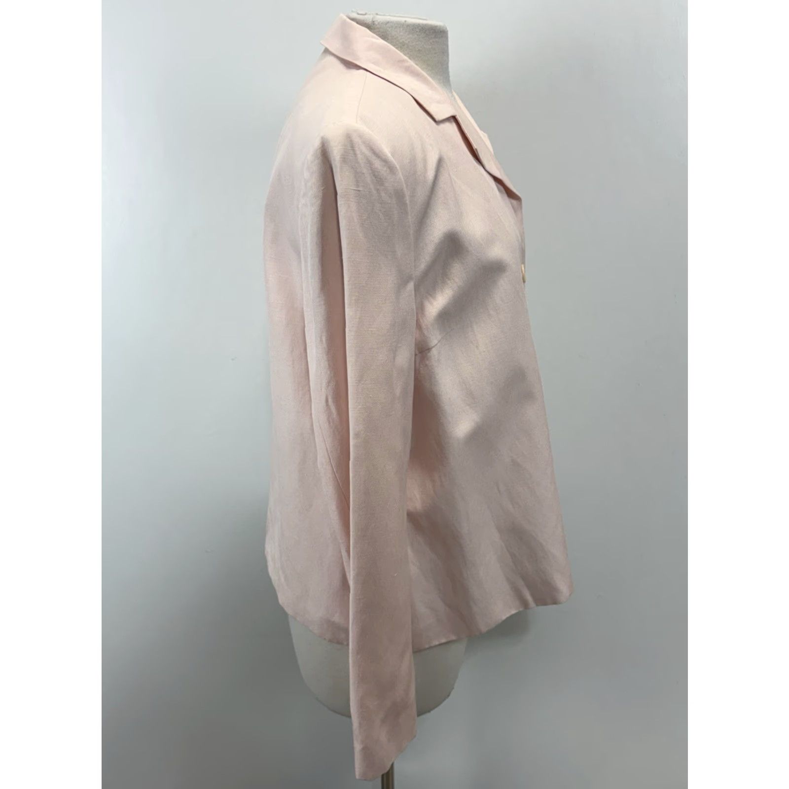 Talbots Vtg Talbots Silk Linen Blazer Jacket Sz 14 Pale Pink Lined Career Classic 90s Size XL / US 12-14 / IT 48-50 - 4 Thumbnail
