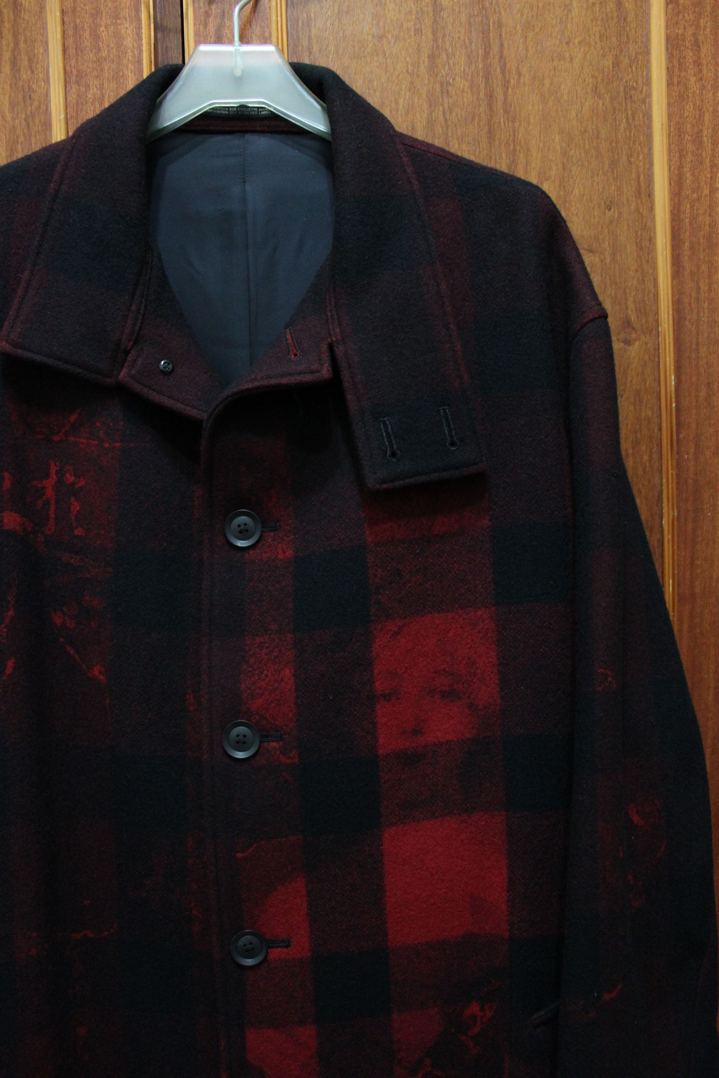 Yohji Yamamoto Yohji Yamamoto AW20 Look 15 Red Black Coat by Suzume Uchida Size US S / EU 44-46 / 1 - 3 Thumbnail
