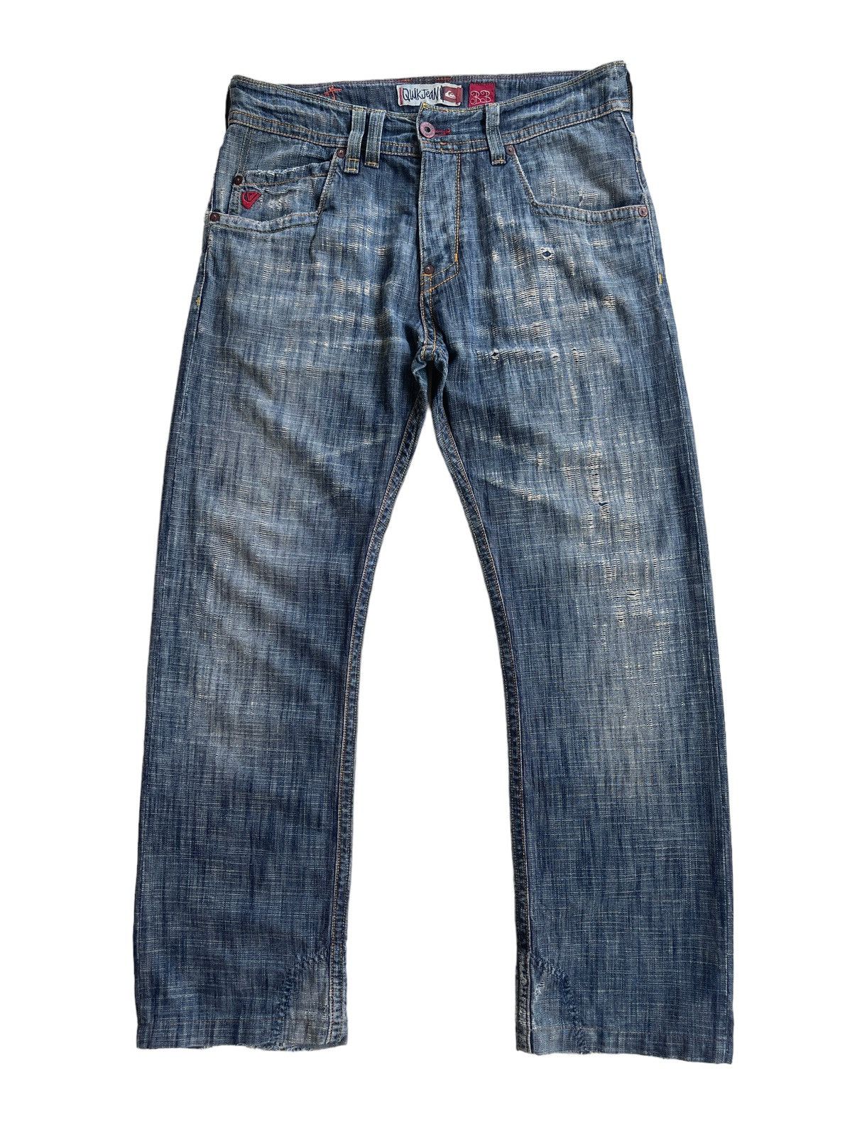 Quiksilver Quiksilver Used Dirty Pattern Denim Size US 35 - 1 Thumbnail