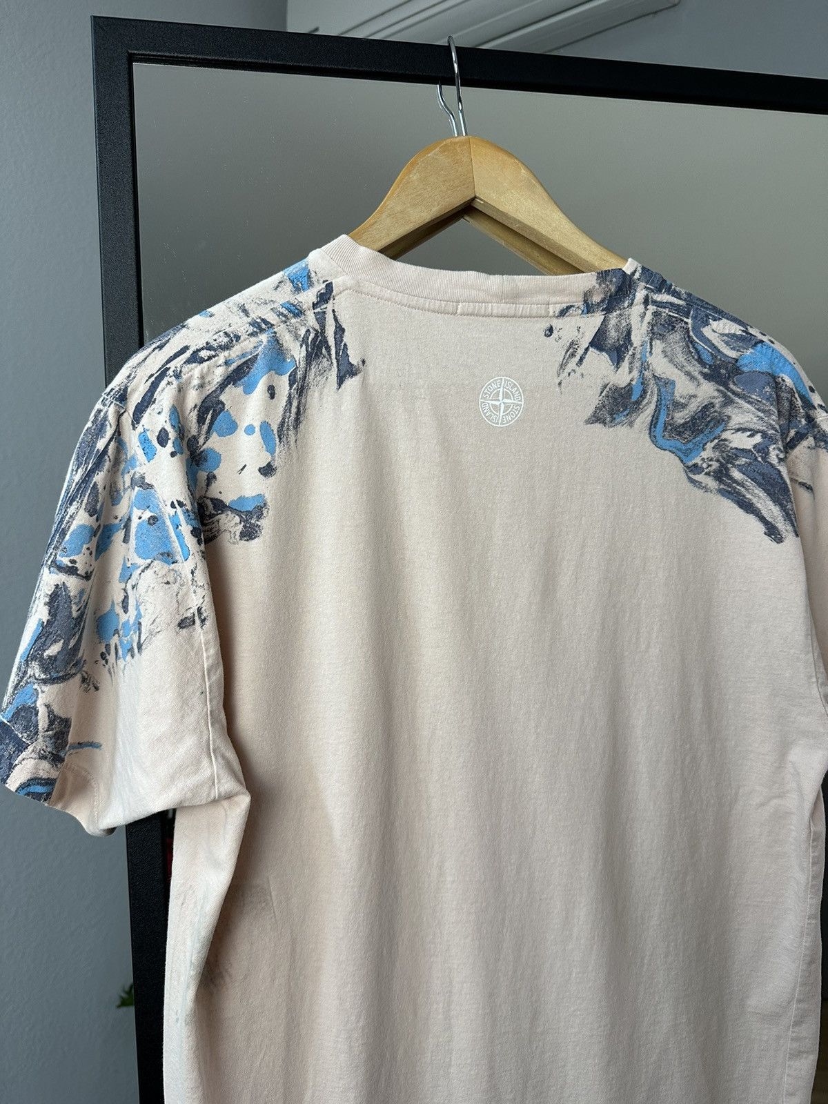 Stone Island Vintage Stone Island Big Logo T-Shirt Light Pink Rare Size US L / EU 52-54 / 3 - 6 Thumbnail
