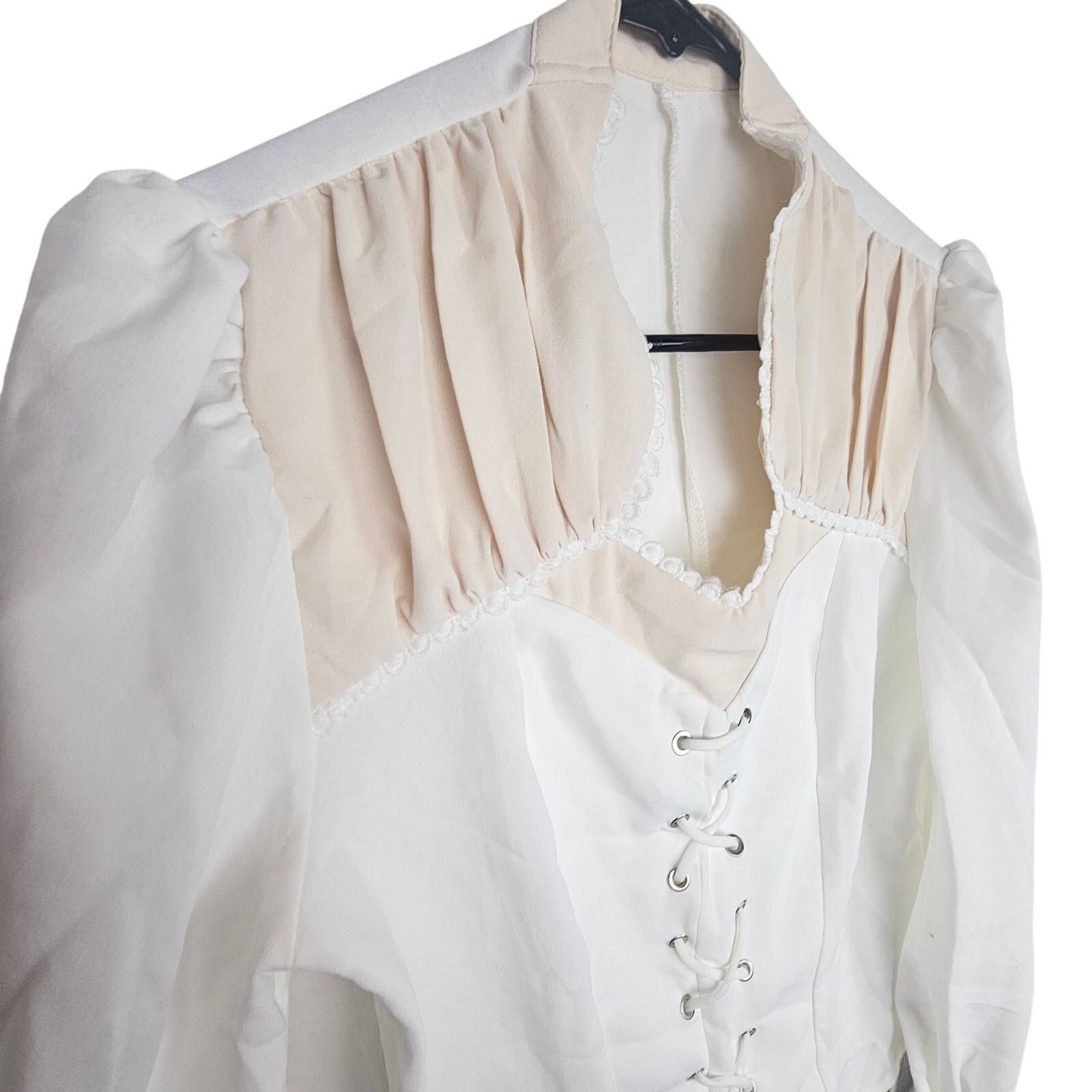 Orslow Ursime Womens Lace Up Steampunk Top S Victorian Whimsigoth Size S / US 4 / IT 40 - 5 Thumbnail