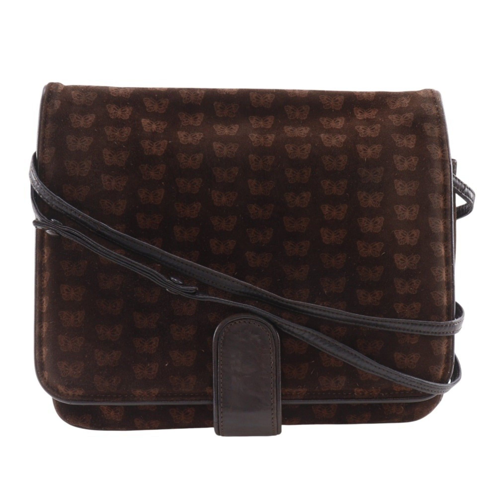 Bottega Veneta Bottega Veneta 3-Way Shoulder Tote Bag, Butterfly Pattern, Suede, Brown, 3-Way, A5 Size, Snap Button Closure, Women's Size ONE SIZE - 1 Thumbnail