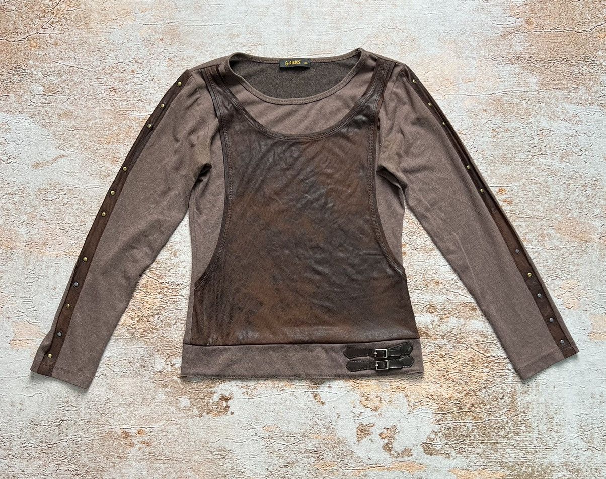 Vintage Vintage Japanese long sleeve with tank top on the front Size S / US 4 / IT 40 - 1 Thumbnail