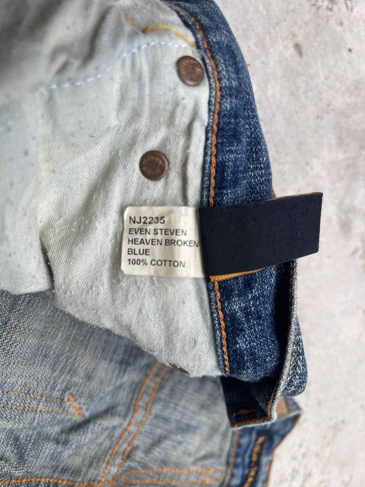 Nudie Jeans Nudie Jeans Co. Even Steven "Heaven Broken Blue" Distressed Size US 32 / EU 48 - 9 Thumbnail