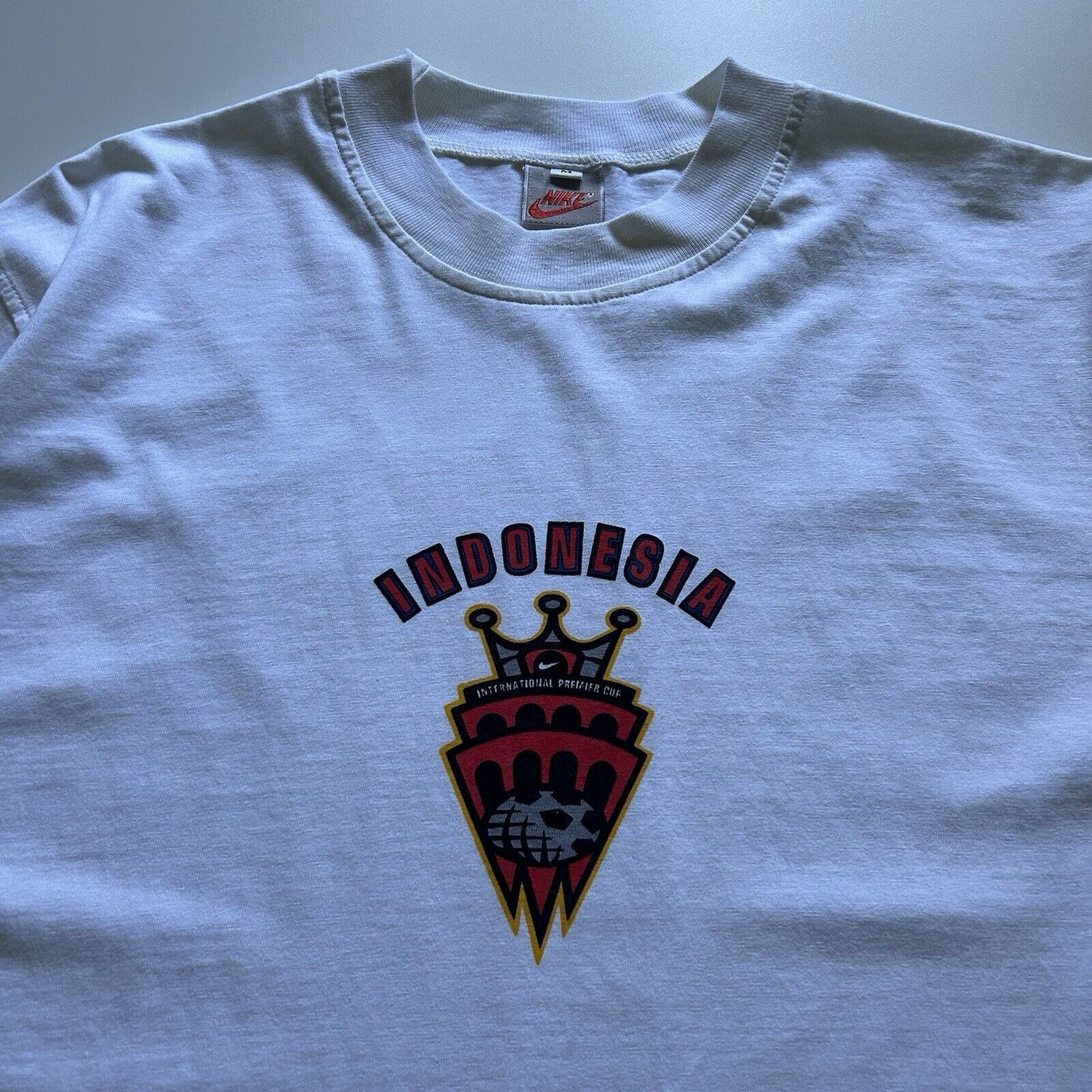 Nike × Vintage Vintage 90s Nike Indonesia International Premier Cup T Shirt Size US M / EU 48-50 / 2 - 2 Thumbnail