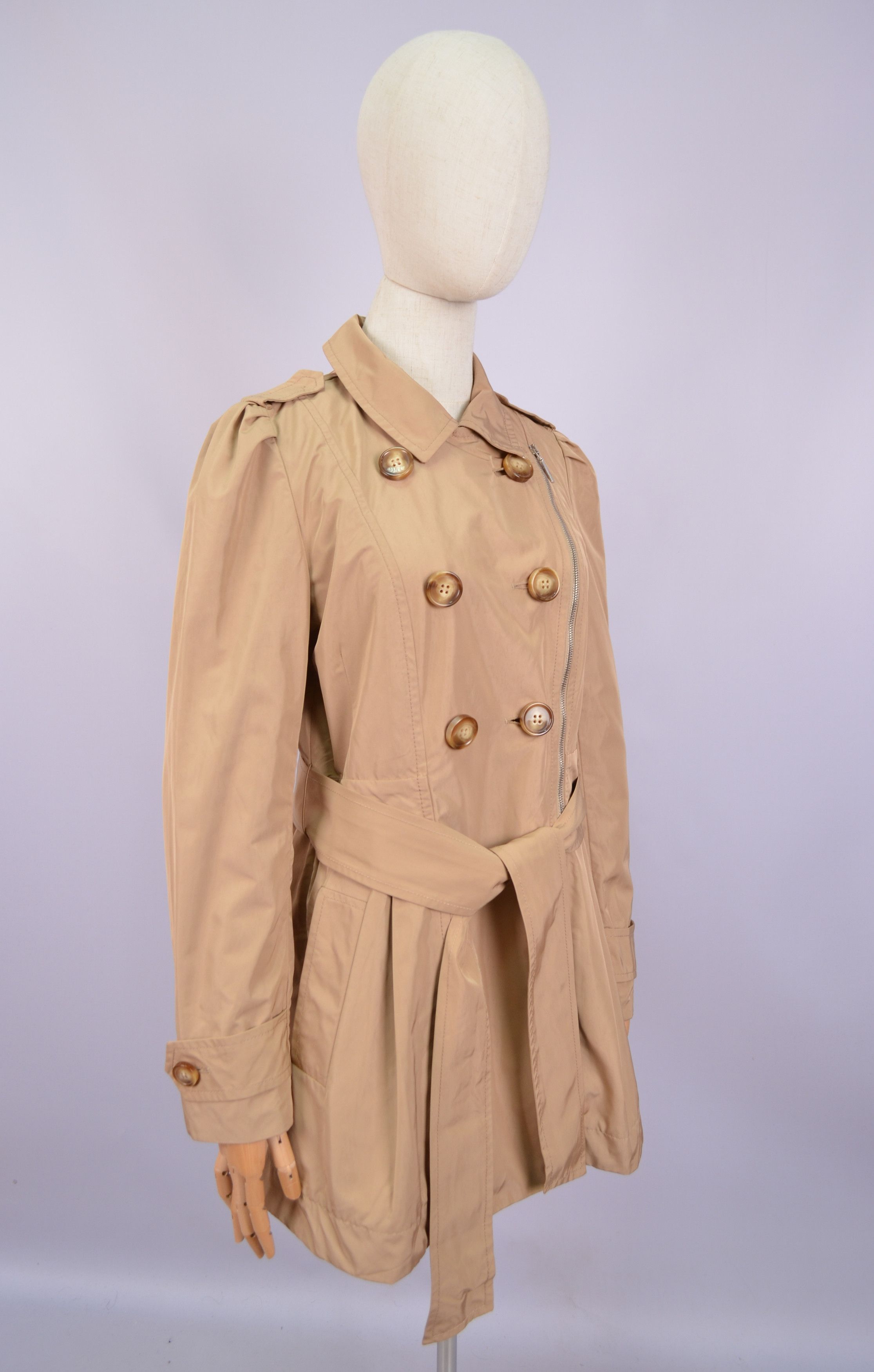 Moncler Womens Moncler Elysee Double Breasted Trench Coat Sz 3/M Size M / US 6-8 / IT 42-44 - 15 Thumbnail