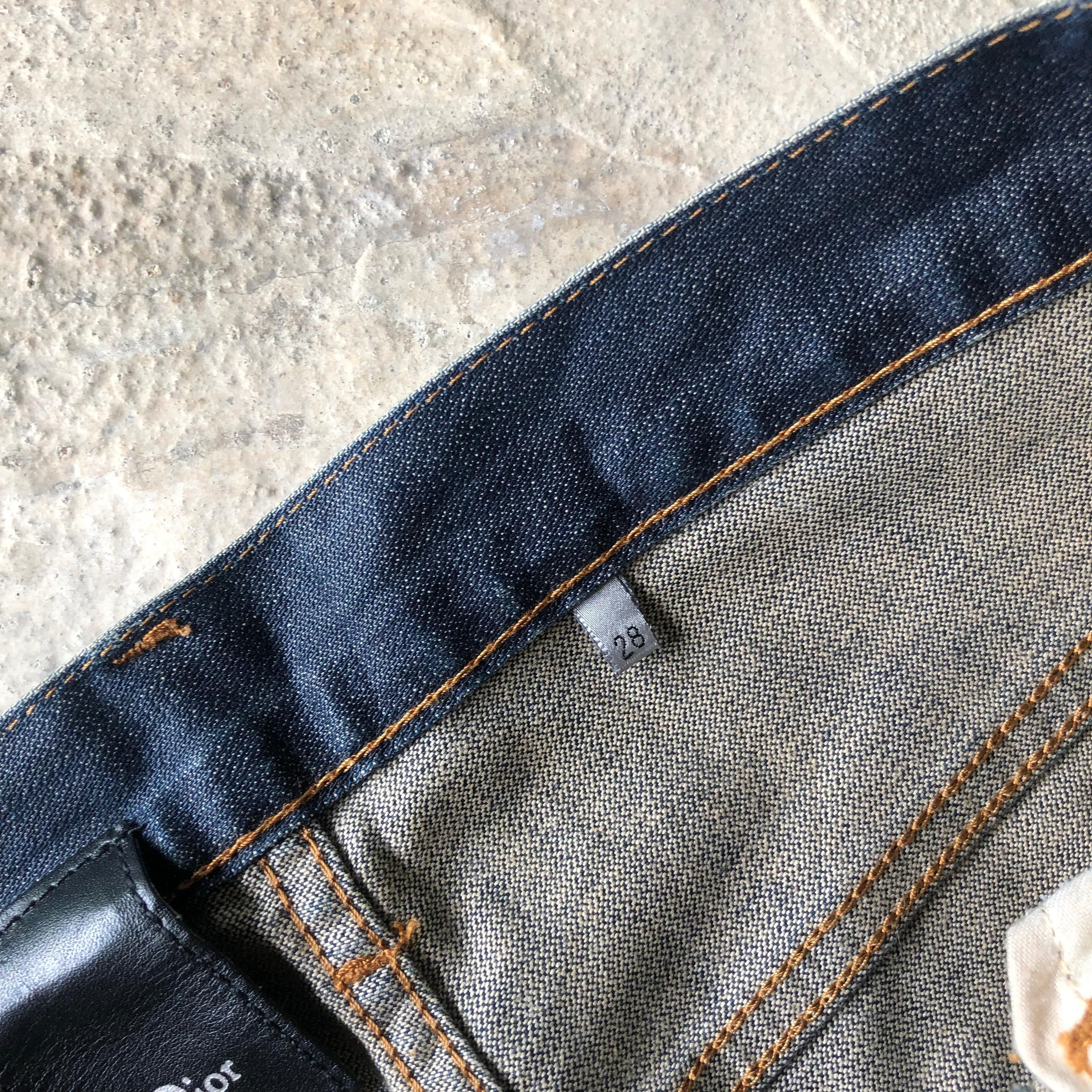 Dior × Hedi Slimane 2000s Denim Splater by Hedi Slimane Size US 28 / EU 44 - 7 Thumbnail