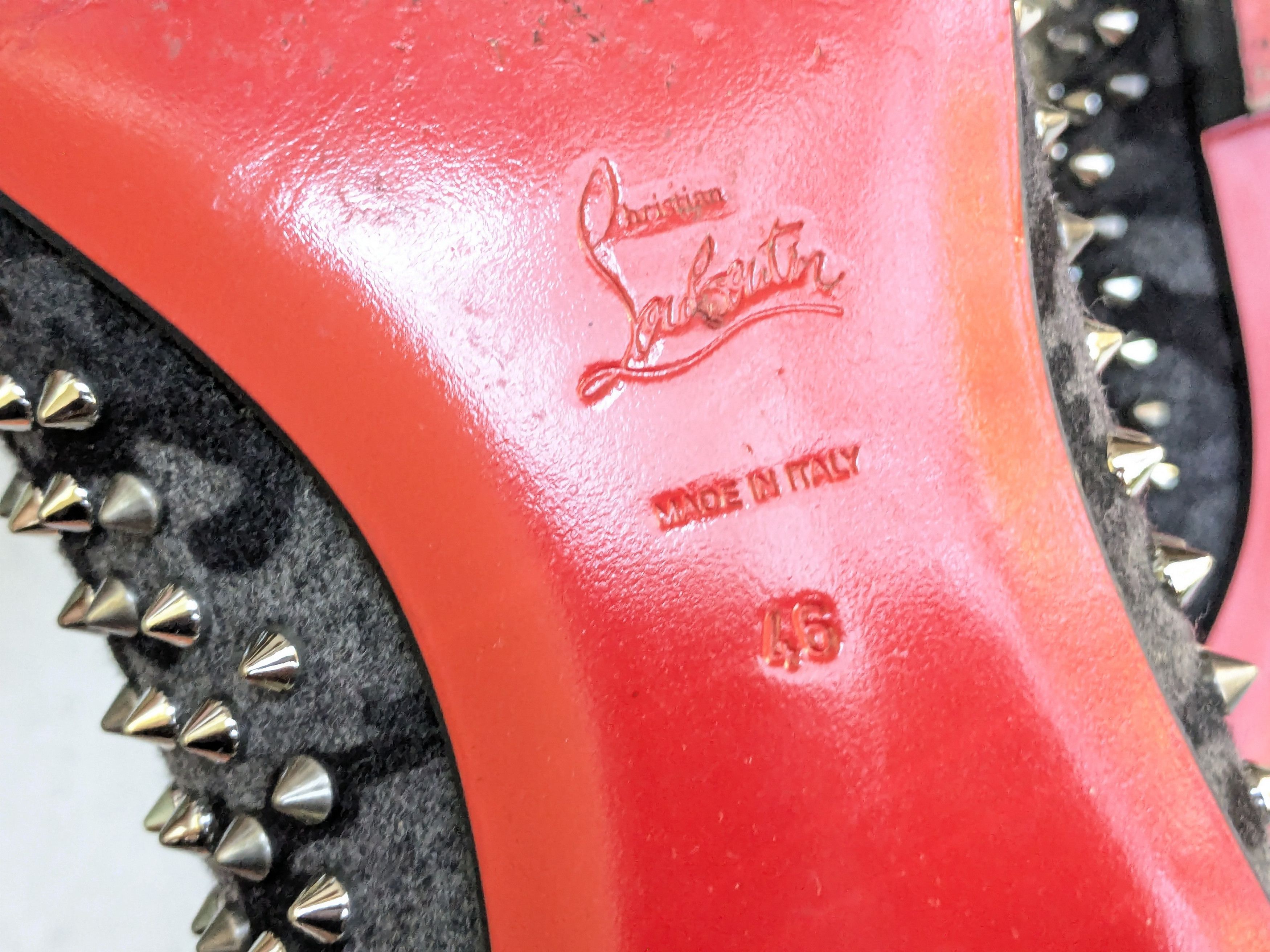 Christian Louboutin Christian Louboutin Spike Loafers Black Gray 13 46 Wool Size US 13 / EU 46 - 14 Thumbnail