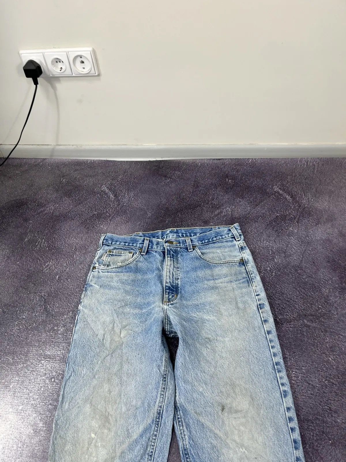 Carhartt × Vintage Vintage Carhartt Faded Blue Denim Relaxed Fit Hype Jeans Size US 34 / EU 50 - 9 Thumbnail