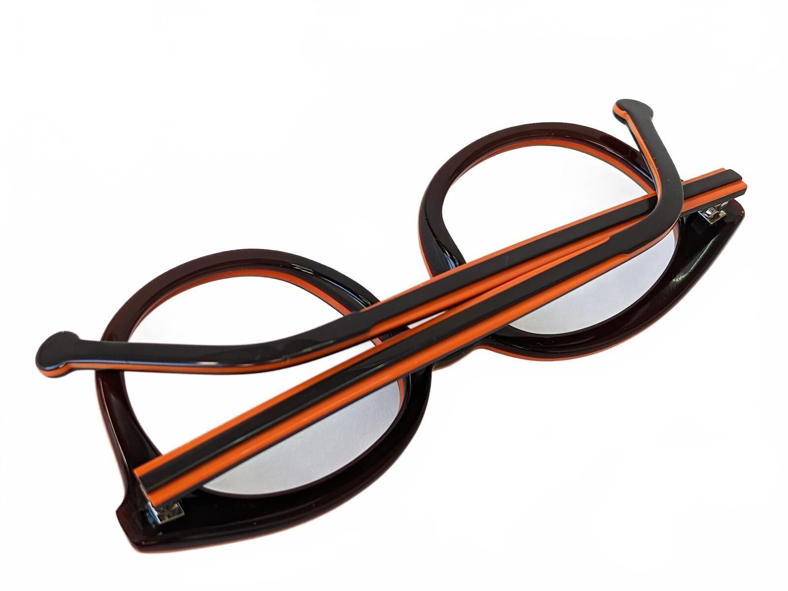 l.a.Eyeworks L.A.Eyeworks Sippy Cup 782 Eyeglasses Japan Orange Round Size ONE SIZE - 6 Thumbnail