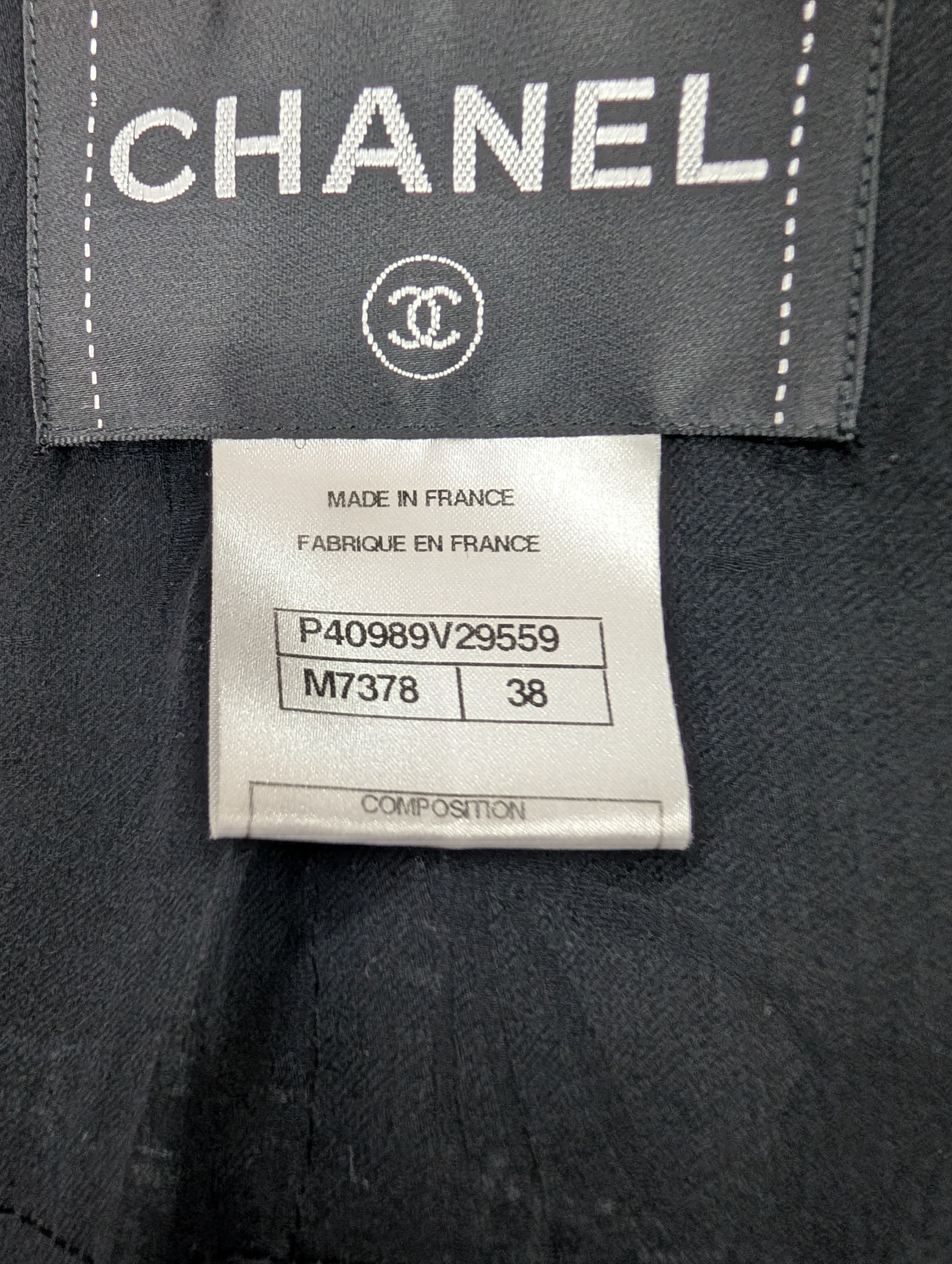 Chanel Chanel Black And White Tweed Jacket With "CC" Logo Buttons Size S / US 4 / IT 40 - 6 Thumbnail