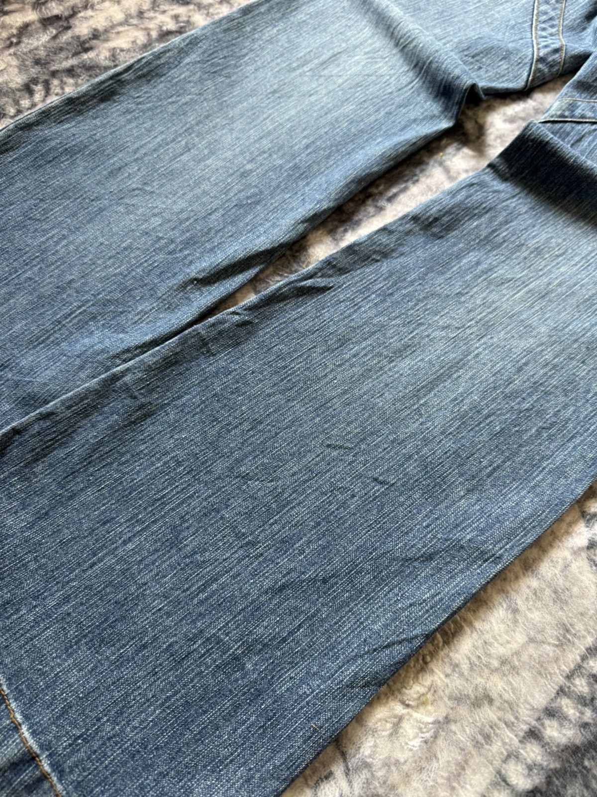 Japanese Brand × Le Grande Bleu (L.G.B.) Goddess Utility Patch Pocket Cargo Flared Jeans Size US 32 / EU 48 - 18 Thumbnail
