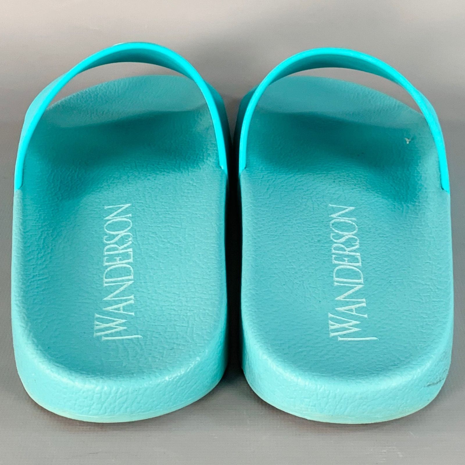 JW Anderson 9 Blue Green Anchor Logo Acetate Pool Slide Sandals Size US 9 / EU 42 - 3 Thumbnail