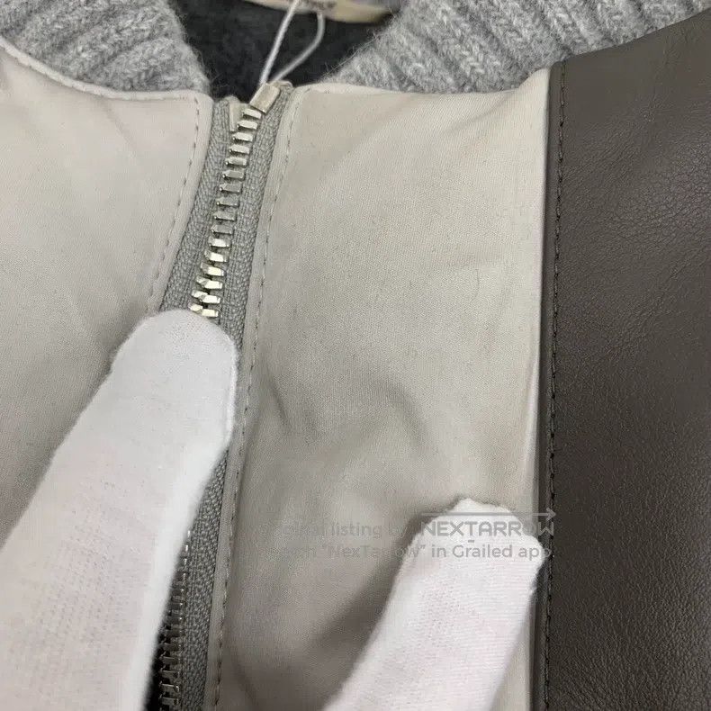 Hermes Hermes Grey Patch Collar Zipper Long Sleeve Down Jacket Size US L / EU 52-54 / 3 - 8 Thumbnail