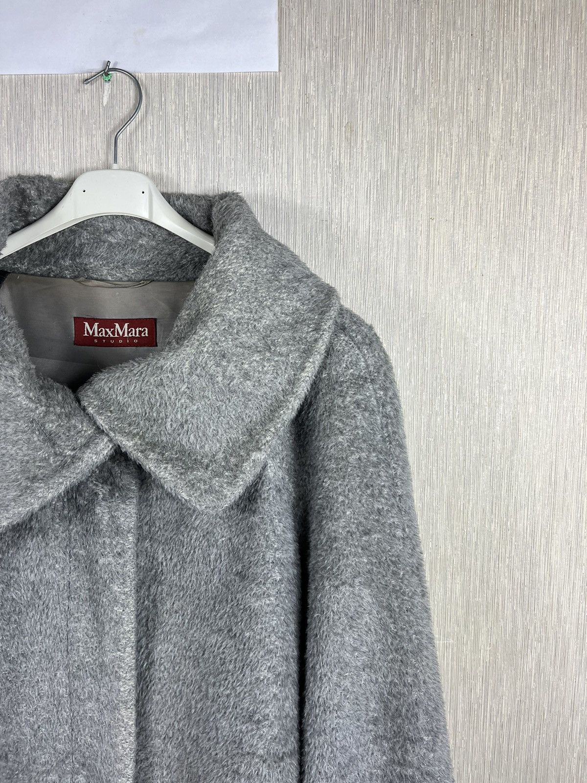 Designer × Max Mara Max Mara Studio alpaca wool coat fuzzy hairy Size M / US 6-8 / IT 42-44 - 4 Thumbnail