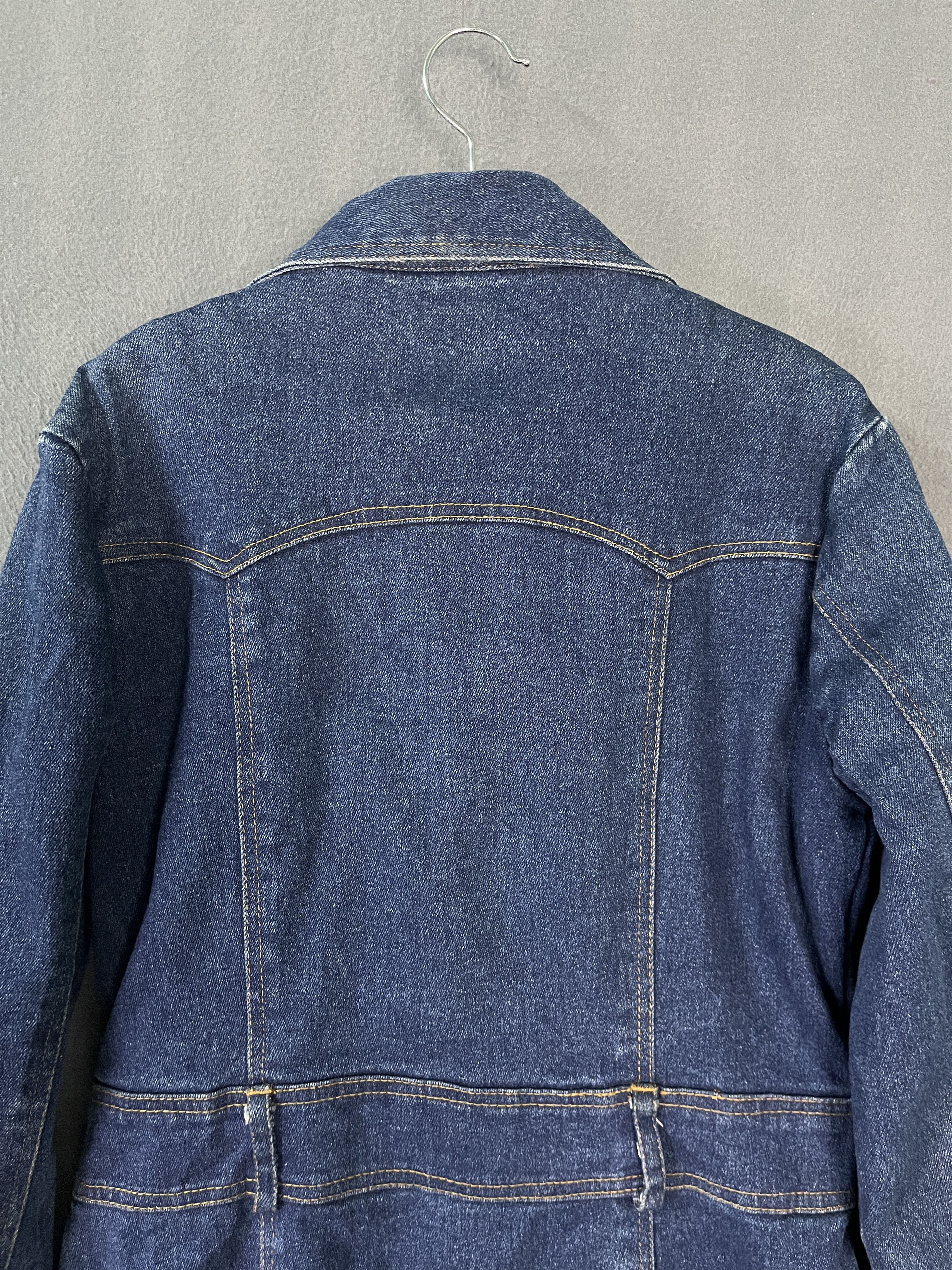 Japanese Brand Denim Mini Dress Jeans Coat Long Trucker Style Jacket Size M / US 6-8 / IT 42-44 - 7 Thumbnail