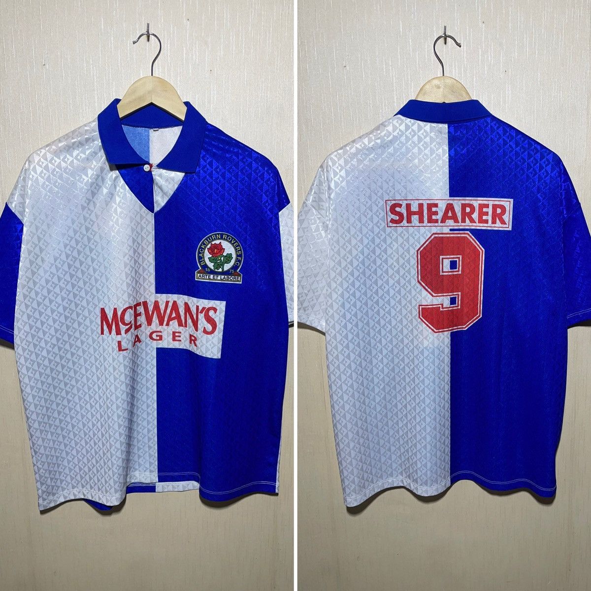 Vintage Blackburn Rovers Shearer #9 vintage blokecore jersey Size US XXL / EU 58 / 5 - 1 Thumbnail