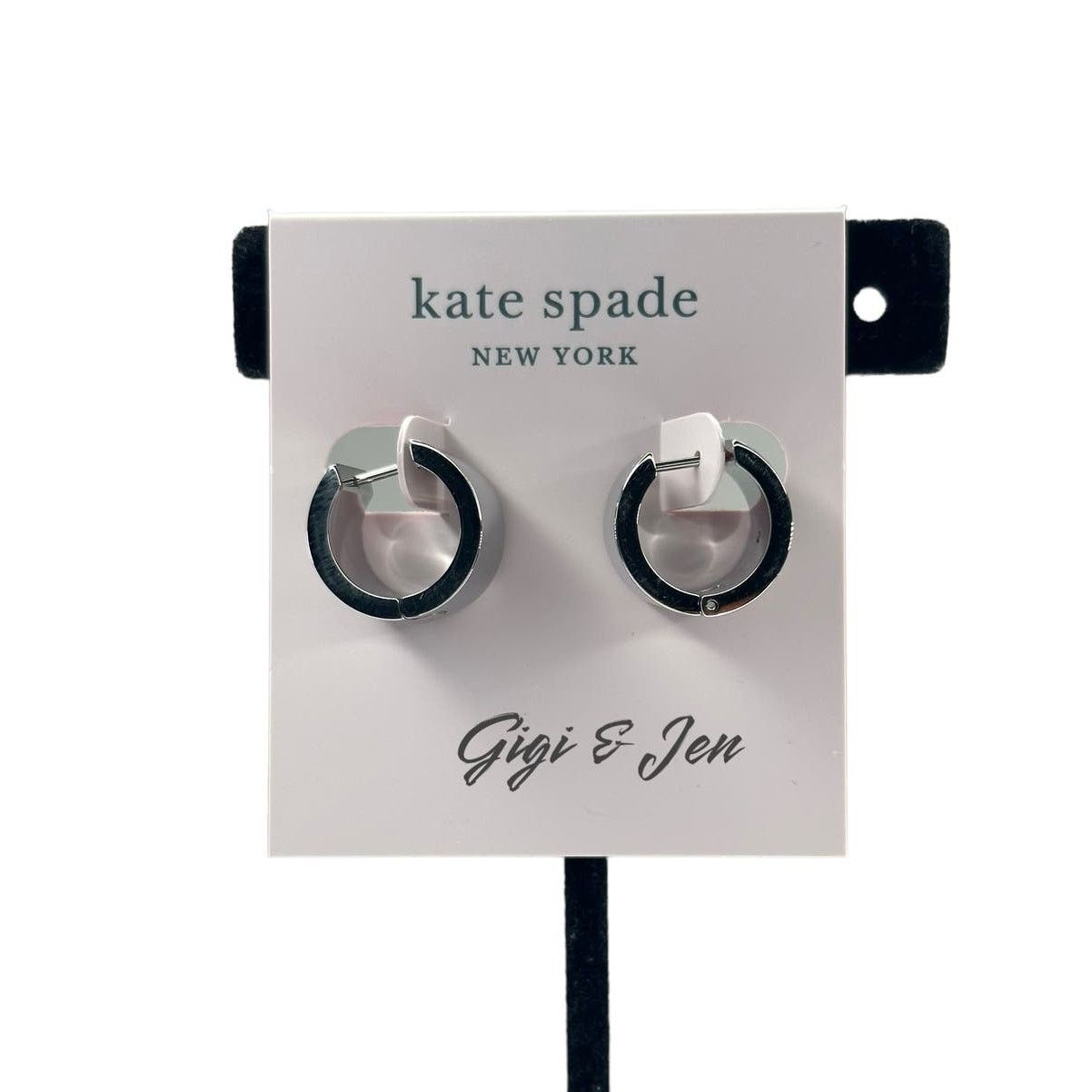 Kate Spade Kate Spade Huggie Hoop Silver Earrings Size ONE SIZE - 1 Thumbnail
