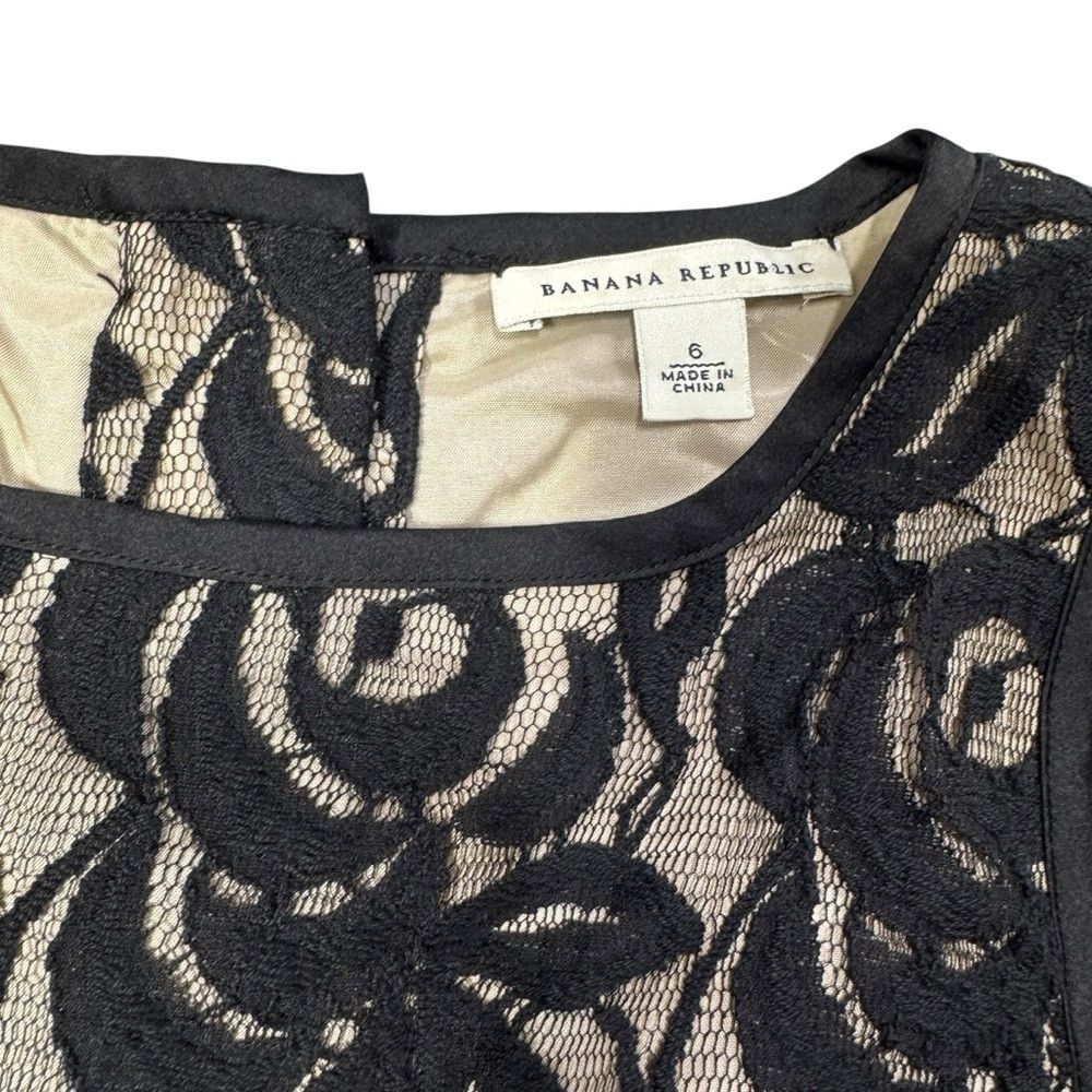 Banana Republic Banana Republic Black Lace Cotton Sleeveless Top Size 6 Size M / US 6-8 / IT 42-44 - 6 Thumbnail