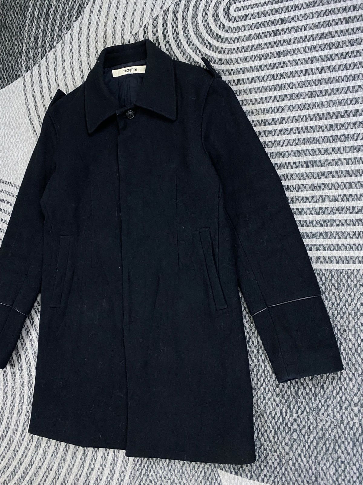 FACTOTUM Vintage Factotum Casual Black Front Button Coat Size US S / EU 44-46 / 1 - 4 Thumbnail
