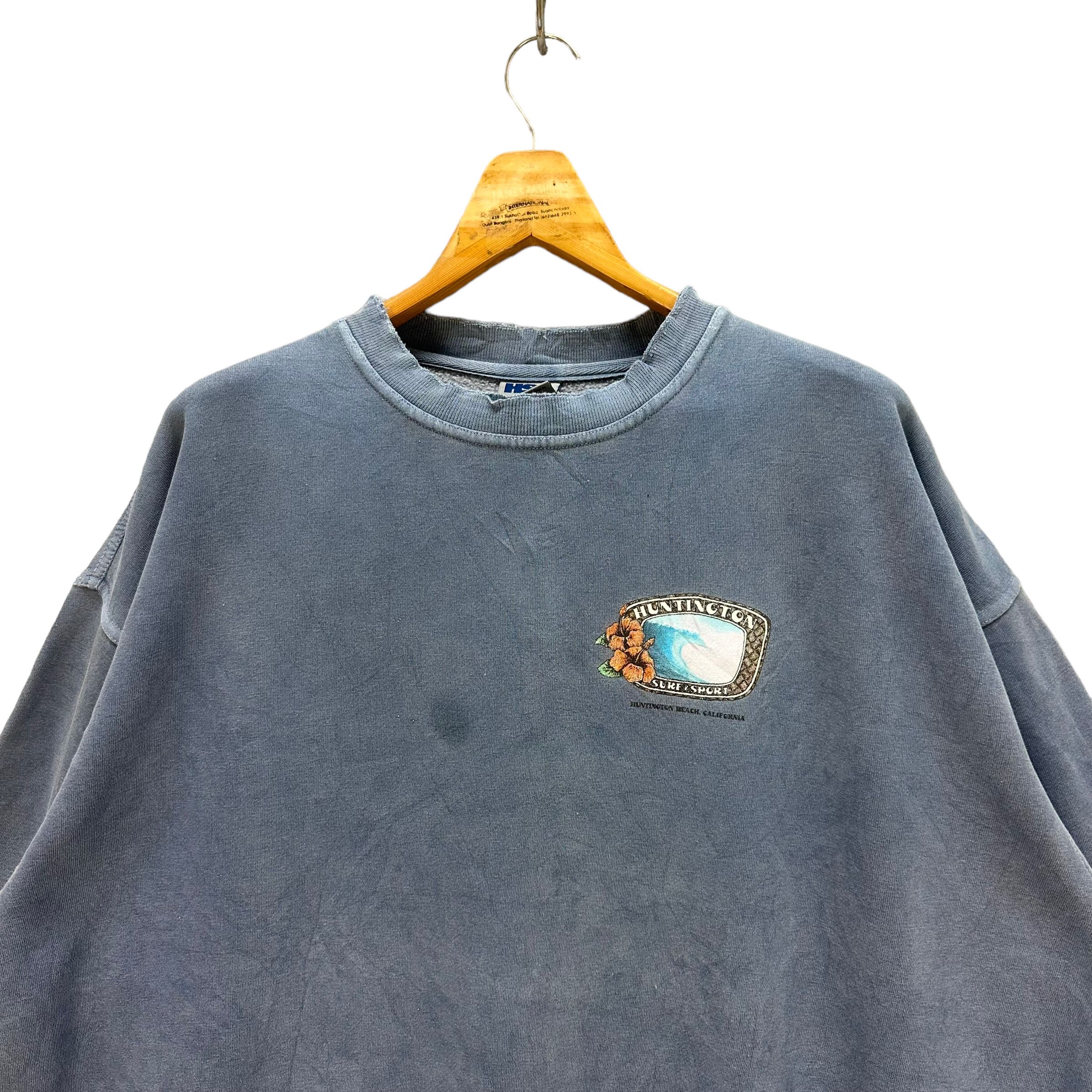 Huntington TRASHED🔥 HUNTINGTON BEACH SURF & SPORT SWEATSHIRT #8132-204 Size US XL / EU 56 / 4 - 4 Thumbnail