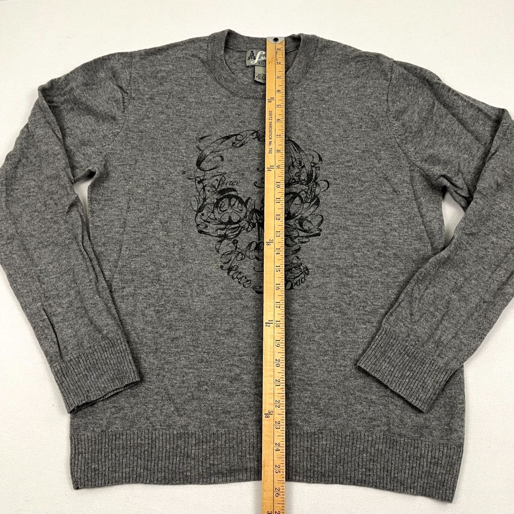 Lucky Brand VINTAGE Lucky Brand Y2K Knitwear Sweater Unisex Adults M Gray Wool Skull Print Crew Neck Pullover Knit Size US M / EU 48-50 / 2 - 4 Thumbnail