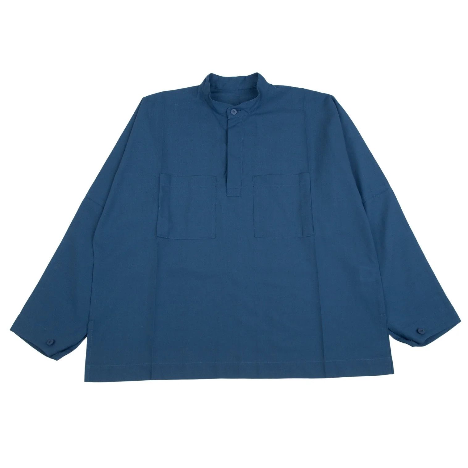 Issey Miyake Stand Collar Dolman Pullover Shirt in Blue2 Size US M / EU 48-50 / 2 - 1 Thumbnail
