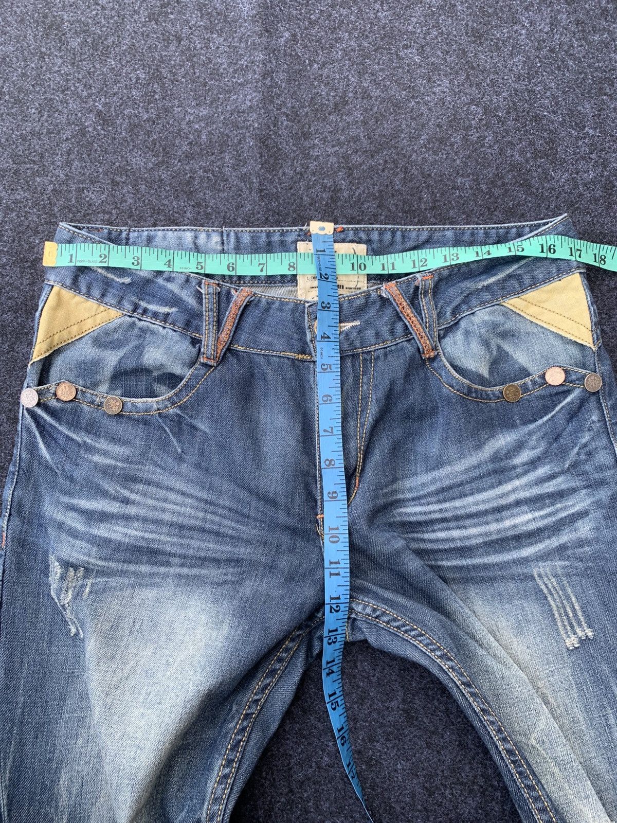Japanese Brand DISTRESSED FLARE LOLITA JEANS. Size US 34 / EU 50 - 7 Thumbnail