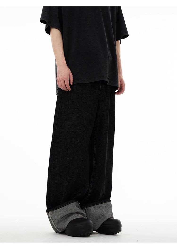 Japanese Brand × Jean Loose fitting straight leg wide leg jeans Size US 30 / EU 46 - 4 Thumbnail