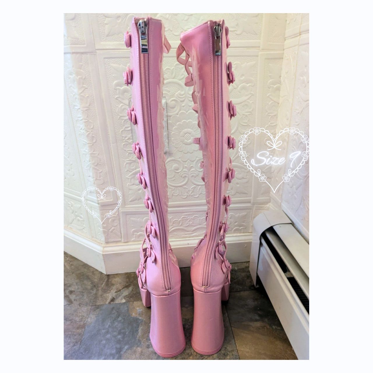 Dolls Kill Dolls Kill Sugar Thrillz "Enchanted To Meet U" Pink Heels Size US 9 / IT 39 - 4 Thumbnail