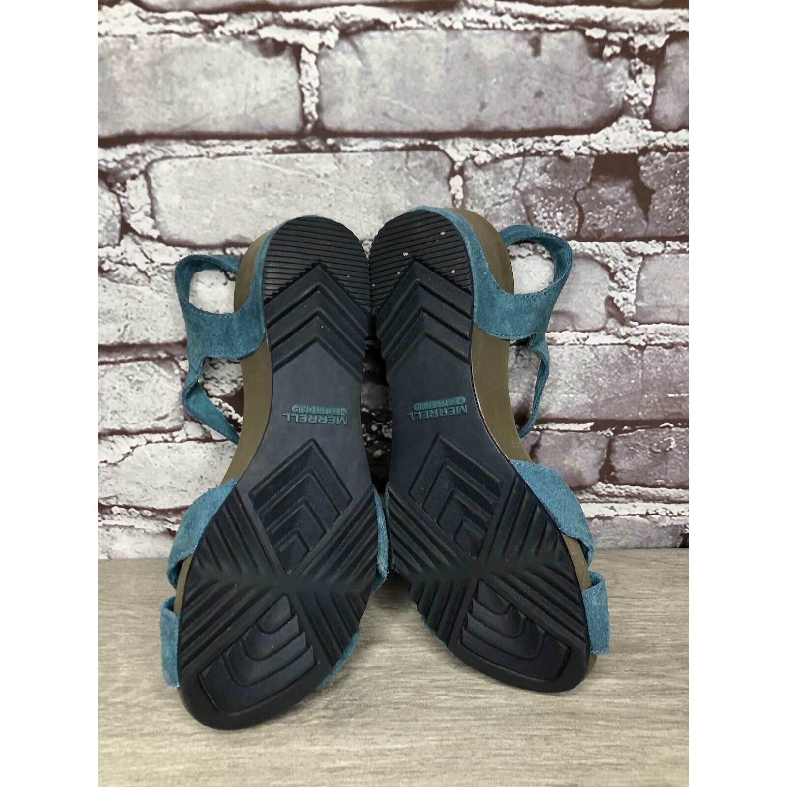 Merrell Merrell Revalli Dragonfly Blue Teal Leather Strappy Wedge Sa Size US 7 / IT 37 - 7 Thumbnail