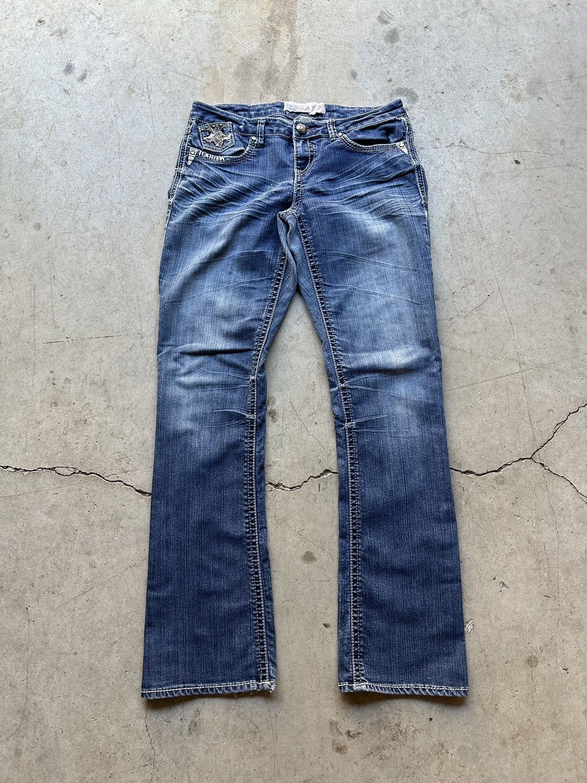 True Religion Y2K Vintage Hydraulic bootcut denim jeans Size 30" / US 8 / IT 44 - 2 Thumbnail