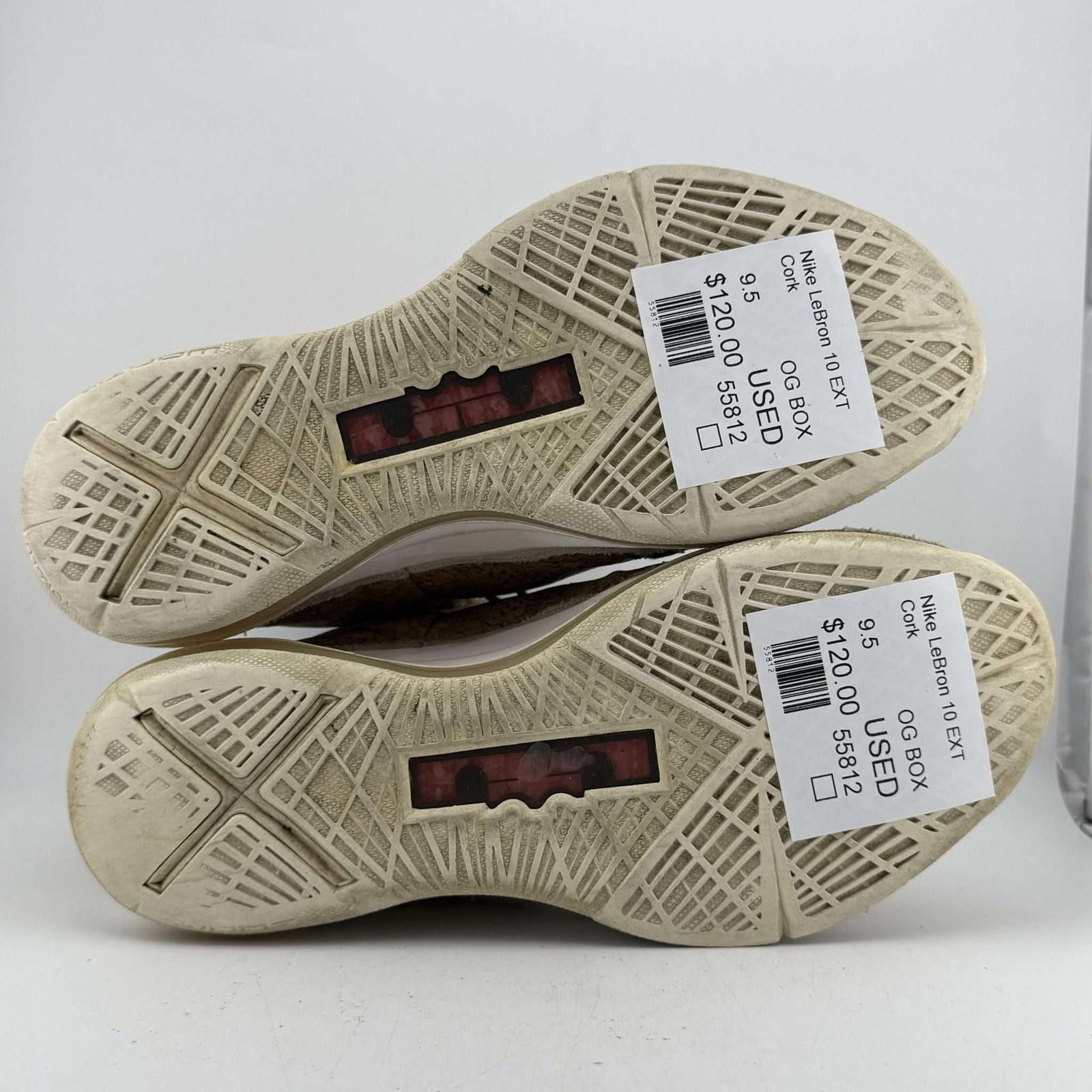 Nike Nike LeBron 10 EXT Cork 9.5 Used OG Box 580890-200 Size US 9.5 / EU 42-43 - 6 Thumbnail