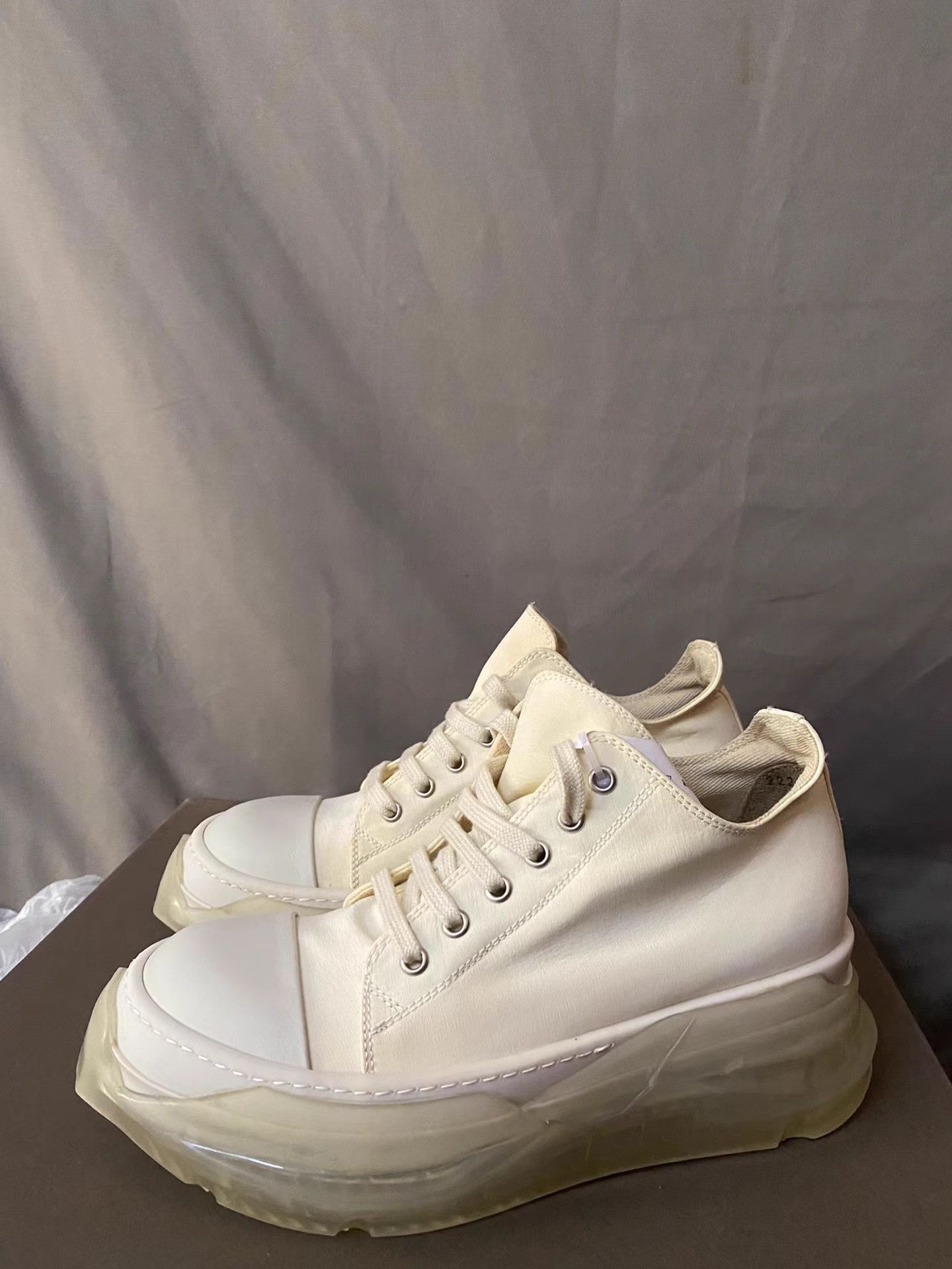Rick Owens Rick Owens White Transparent Tank Sole Jumbo Lace Size US 8 / IT 38 - 1 Thumbnail