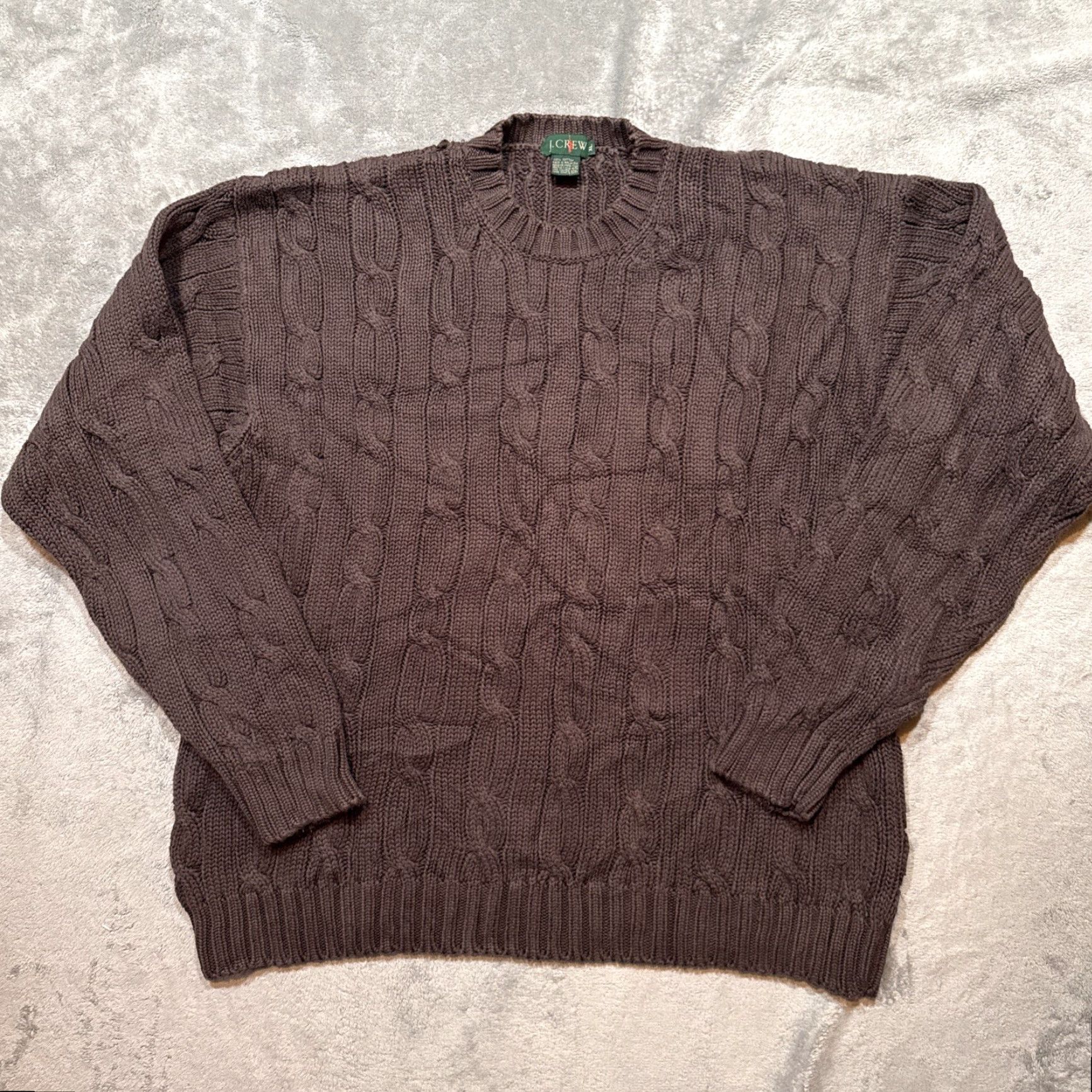 J.Crew VINTAGE J.CREW Sweater Mens XL Brown Cable Knit Classic Pullover 90s Oarsman Size US XL / EU 56 / 4 - 2 Thumbnail